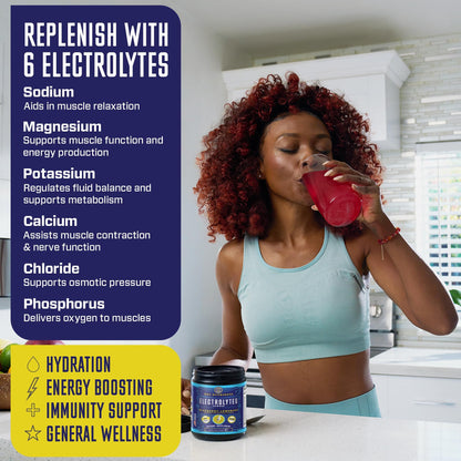 KEY NUTRIENTS Multivitamin Electrolytes Powder No Sugar - Fresh Blueberry Lemonade KEY NUTRIENTSUS supplements