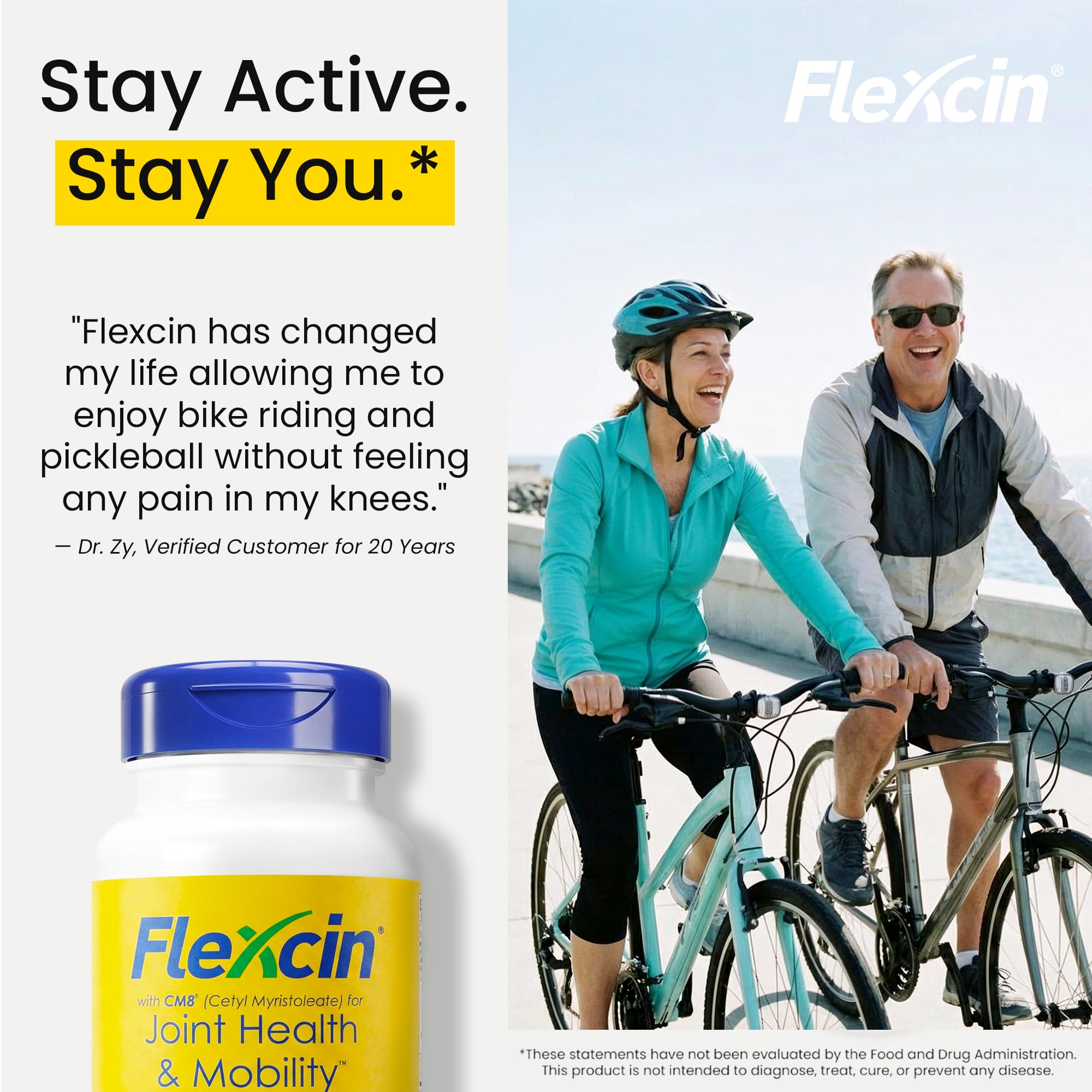 Flexcin Joint Health & Mobility Formula with CM8 (Cetyl Myristoleate) - Joint Supplements for Men and Women with Glucosamine, MSM, Collagen Type II - 90 Capsules FlexcinAu supplements