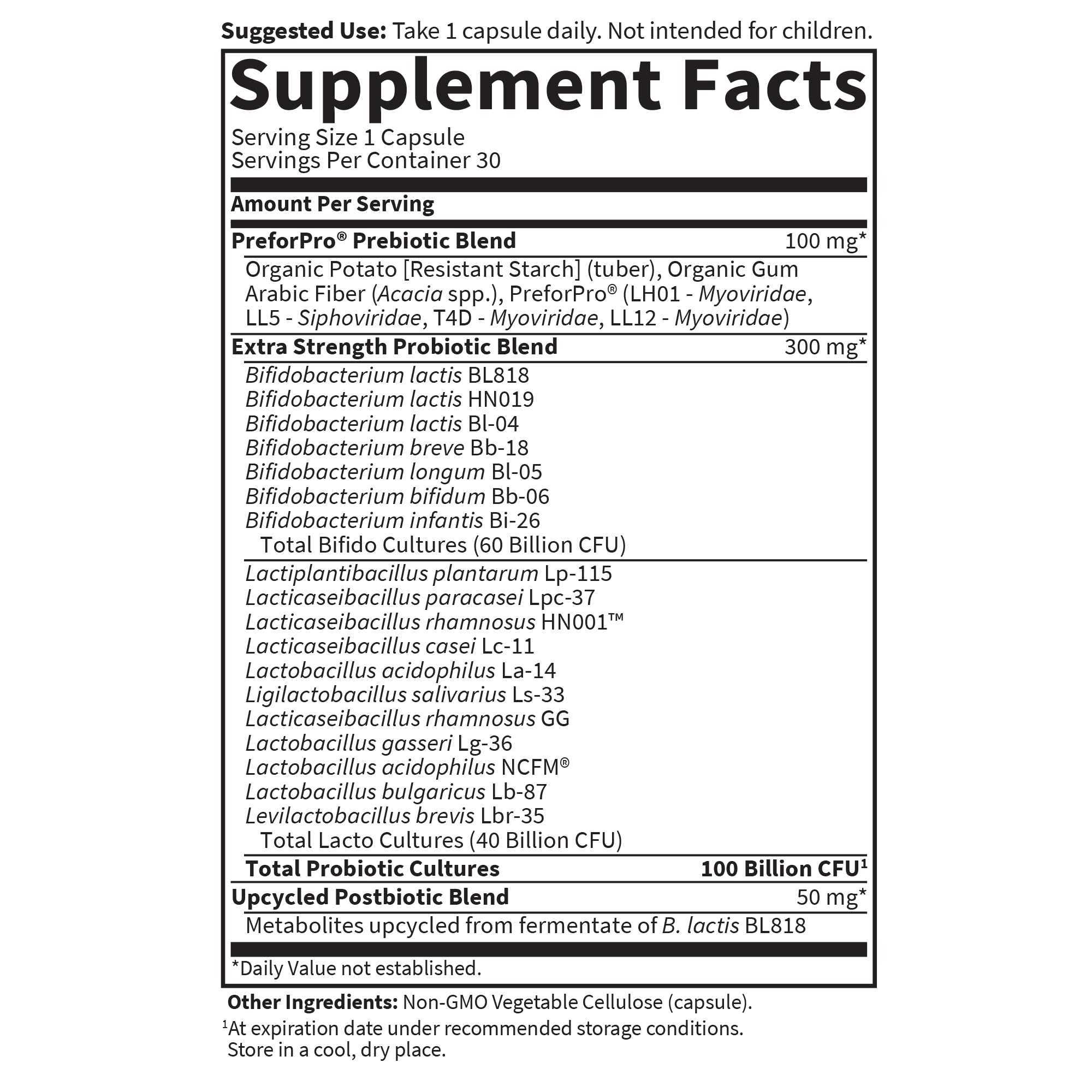 Garden of Life Dr Formulated Probiotics 100 Billion CFU Pre + Pro + Postbiotics - Extra Strength Digestive & Immune Support for Men and Women, Potato, Acacia, Postbiotic Metabolites, 30 Capsules Garden of LifeAu supplements