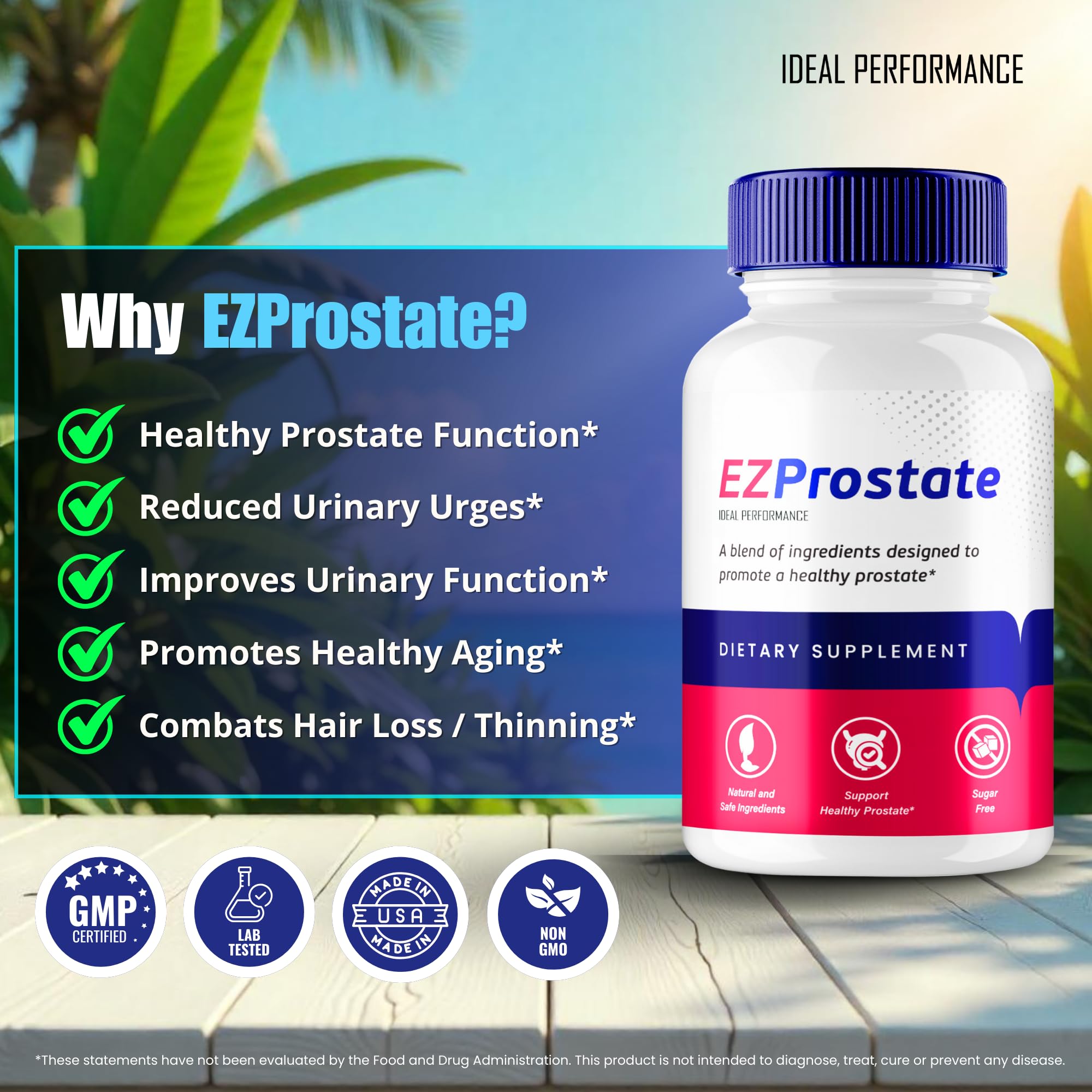 EZ Prostate Capsules, EZ Prostate Pills - Official EZ Prostate Supplement Pills - Maximum Strength Advanced All Natural Formula, EZProstate Health Men Pastillas Reviews (2 Pack) IDEAL PERFORMANCEAu supplements