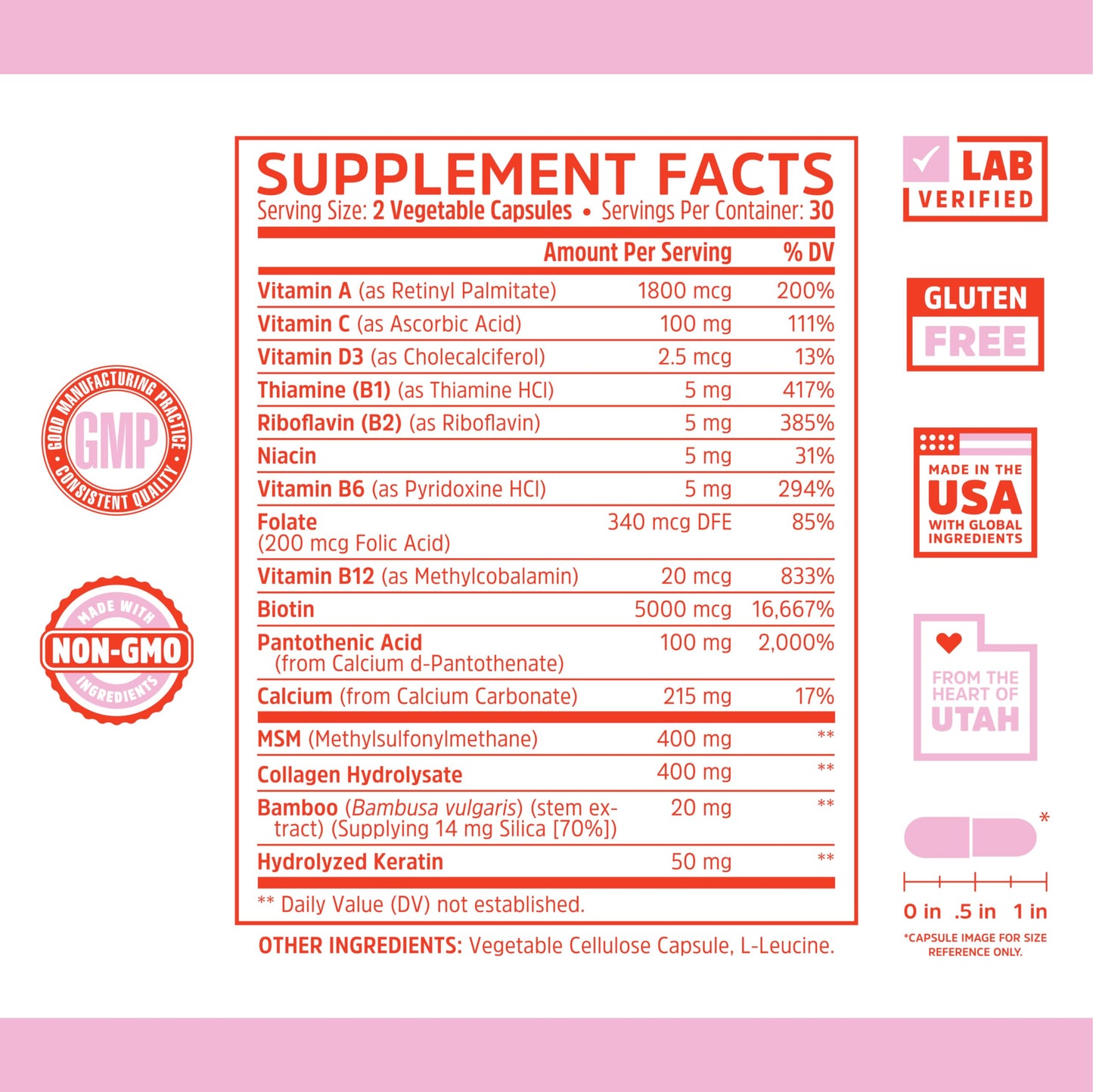 Zhou Hairfluence, Hair Growth Supplement with Biotin 5000mcg, Collagen, Keratin, Zhou NutritionUS supplements
