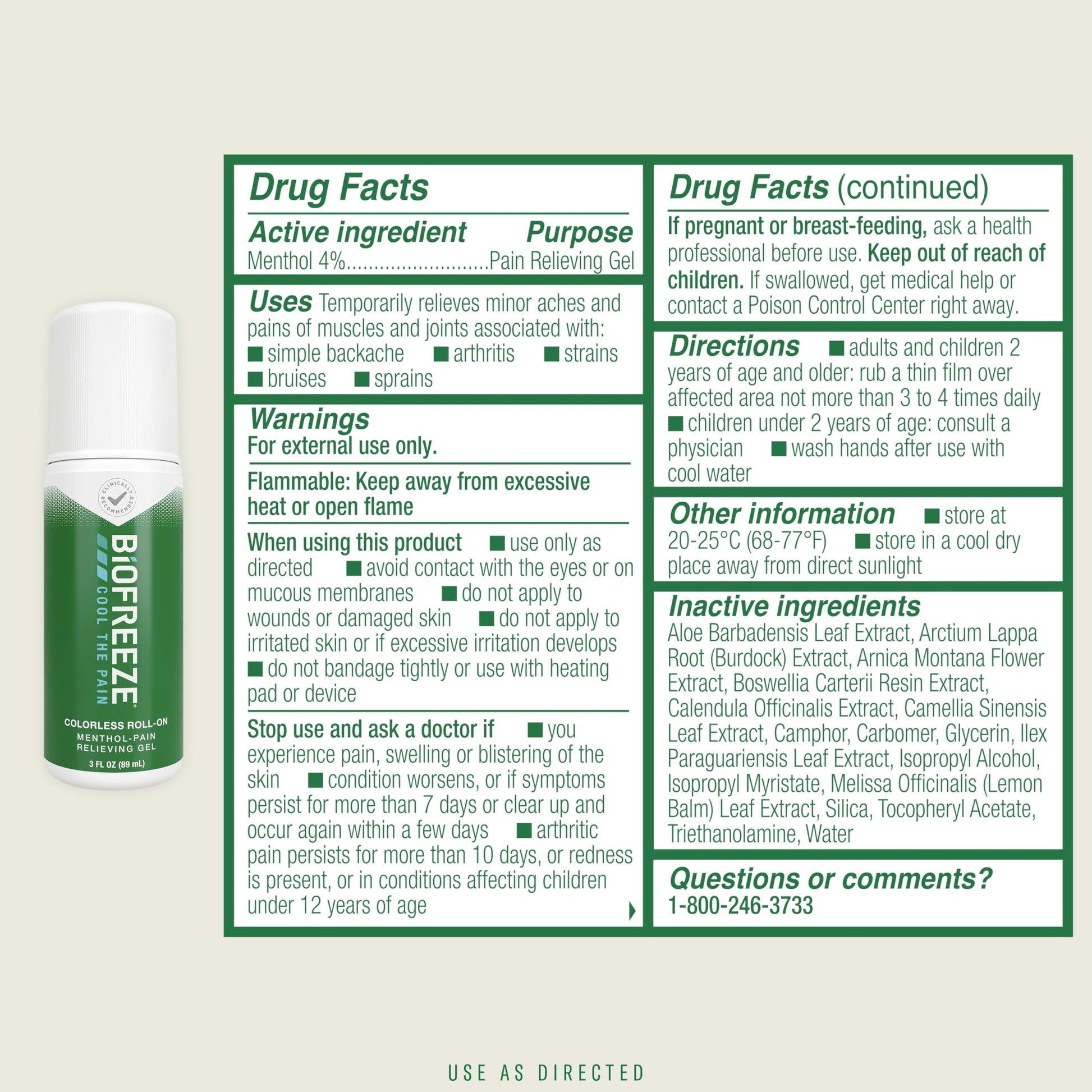 Biofreeze Roll-On Pain-Relieving Gel 3 FL OZ, Colorless (Pack Of 12) Topical Pain Reliever For Muscles And Joints From Arthritis, Backache, Strains, Bruises, & Sprains BiofreezeAu supplements