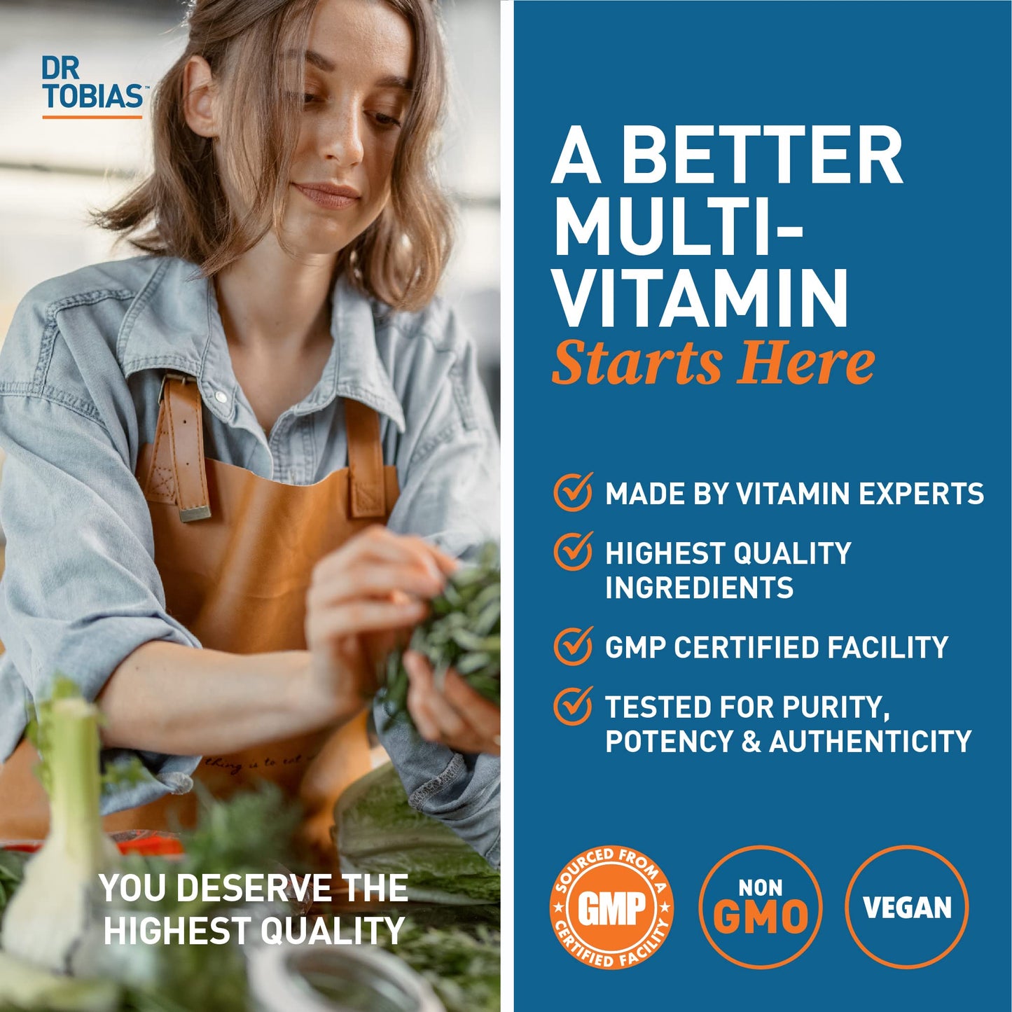 Dr. Tobias Adult Multivitamin for Women & Men, Energy & Immune Support from 42 Fruits Dr. TobiasUS supplements