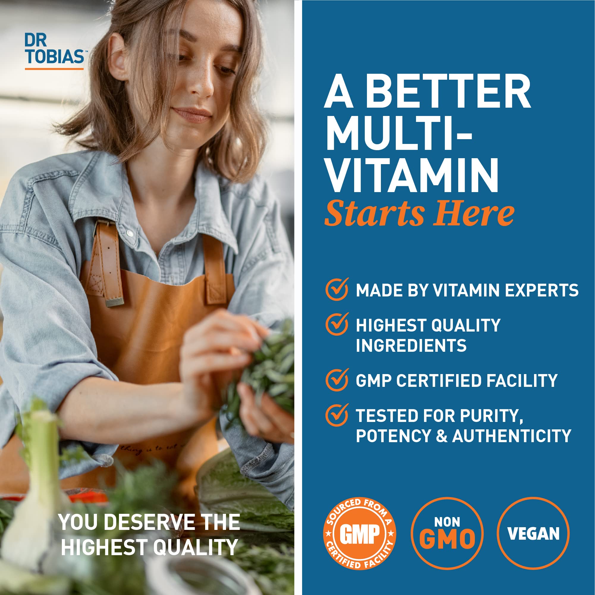 Dr. Tobias Adult Multivitamin for Women & Men, Energy & Immune Support from 42 Fruits Dr. TobiasUS supplements