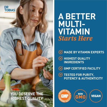 Dr. Tobias Adult Multivitamin for Women & Men, Energy & Immune Support from 42 Fruits Dr. TobiasUS supplements