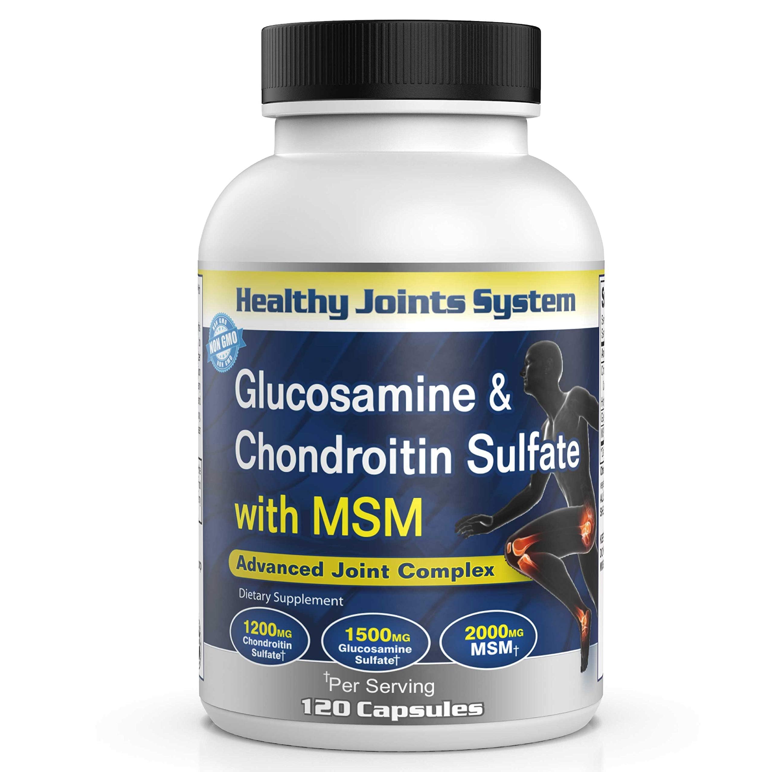 Healthy Joints System Glucosamine Chondroitin MSM Supplement for Joint & Bone Health - 120 Capsules | Joint Support & Discomfort Relief for Back, Knees, Hands Healthy Joints SystemAu supplements