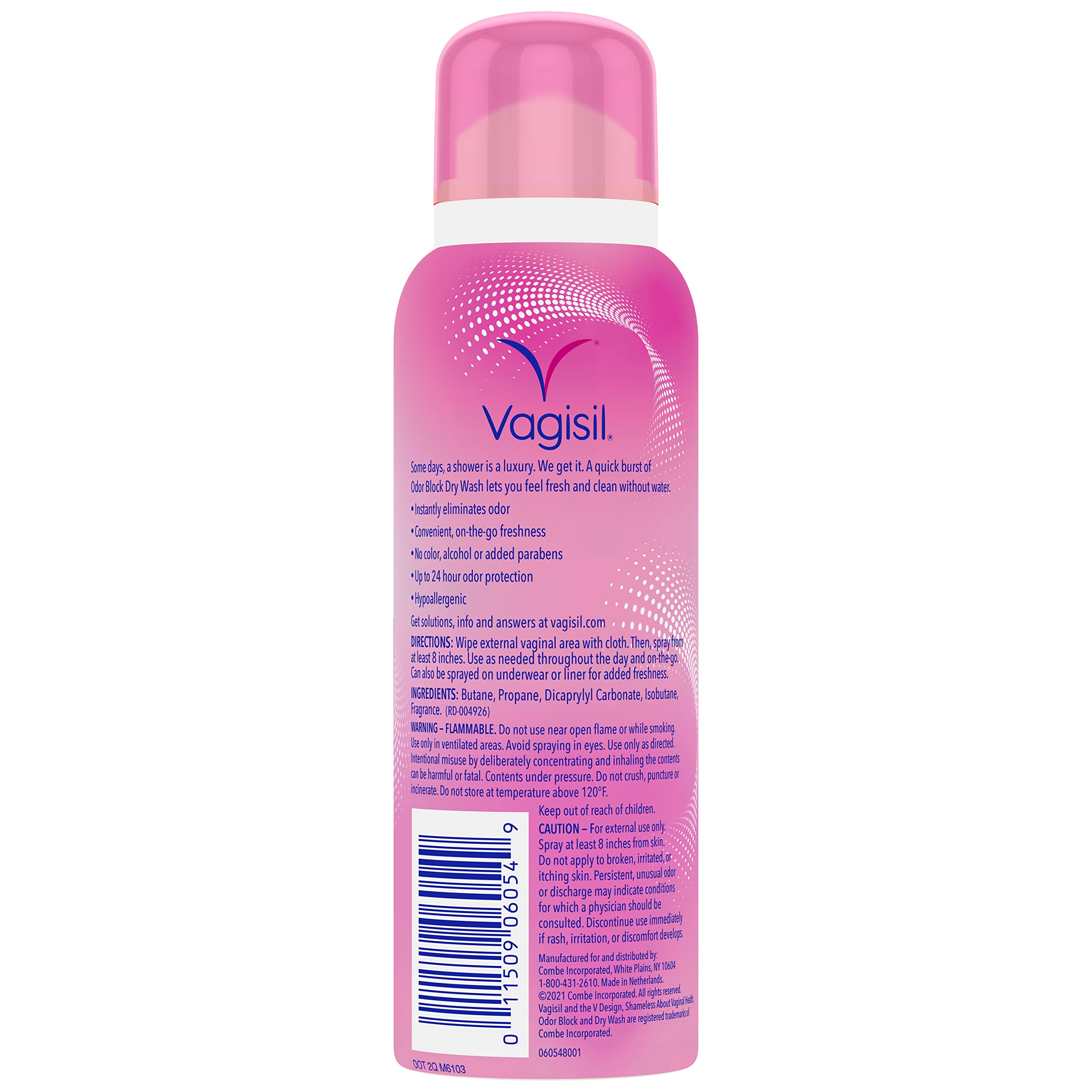 Vagisil Odor Block Dry Wash Spray for Feminine Hygiene, Gynecologist Tested, Hypoallergenic, 2.6 Ounces VagisilAu supplements