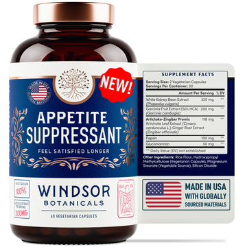 Appetite Suppressant for Weight Loss - Garcinia Cambogia, Glucomannan Appetite Control WINDSOR BOTANICALSAu supplements