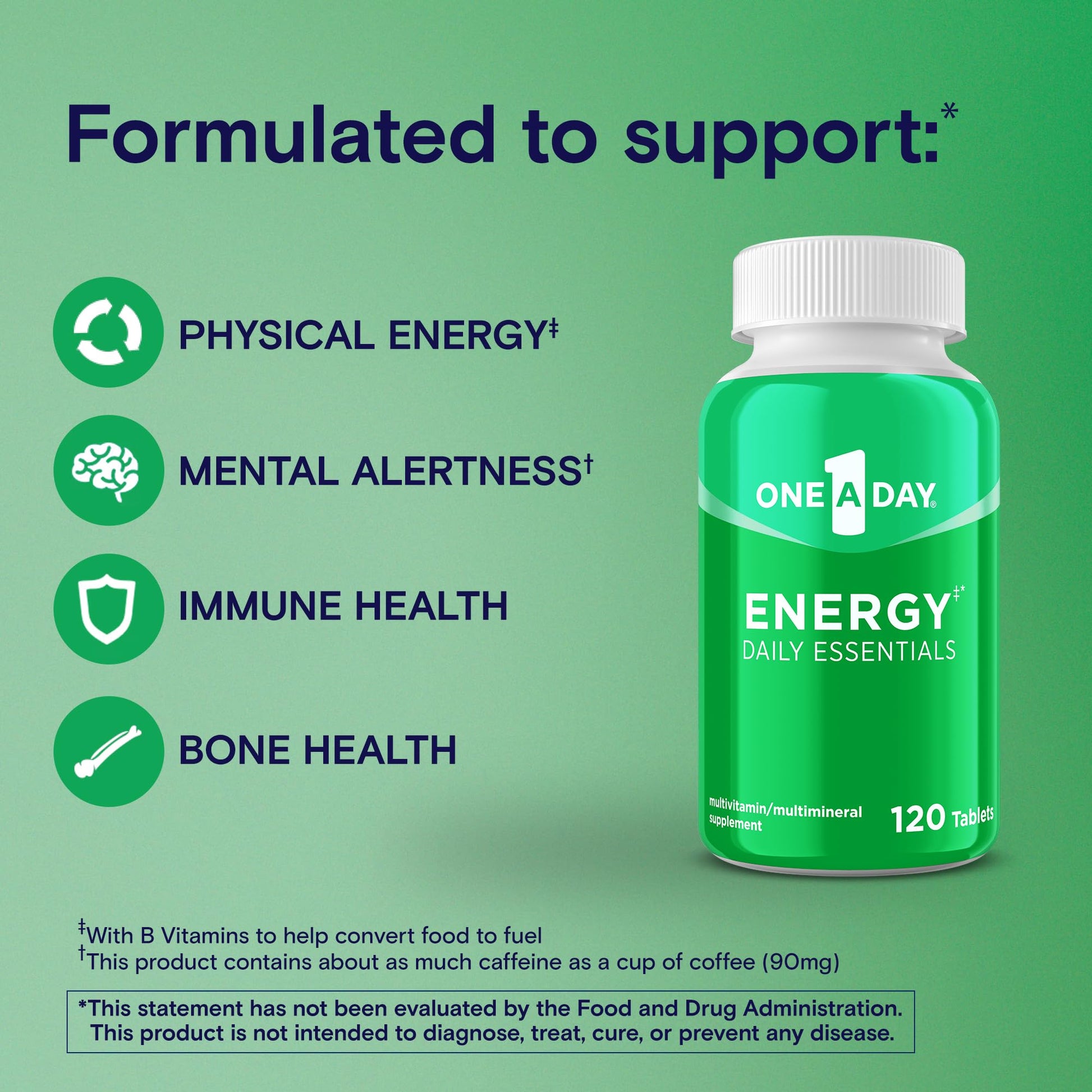 One A Day Energy Daily Essentials Multivitamin, Energy Supplement to Support Mental Alertness and Immune Health ONE A DAYAu supplements