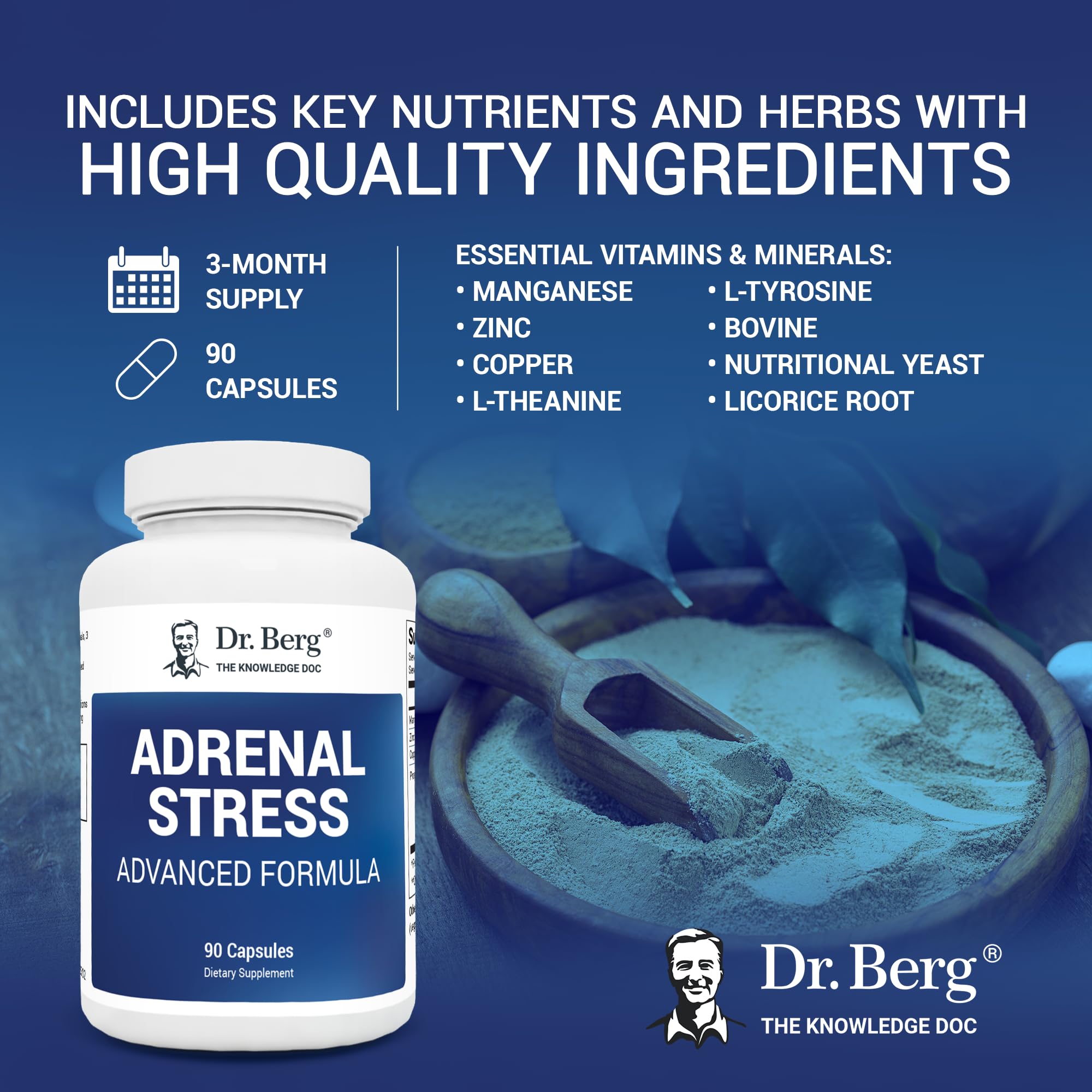 Dr. Berg’s Adrenal Stress Advanced Formula - Adrenal Support Supplements for Stress Dr. Berg NutritionalsUS supplements