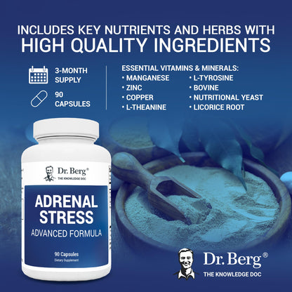 Dr. Berg’s Adrenal Stress Advanced Formula - Adrenal Support Supplements for Stress Dr. Berg NutritionalsUS supplements
