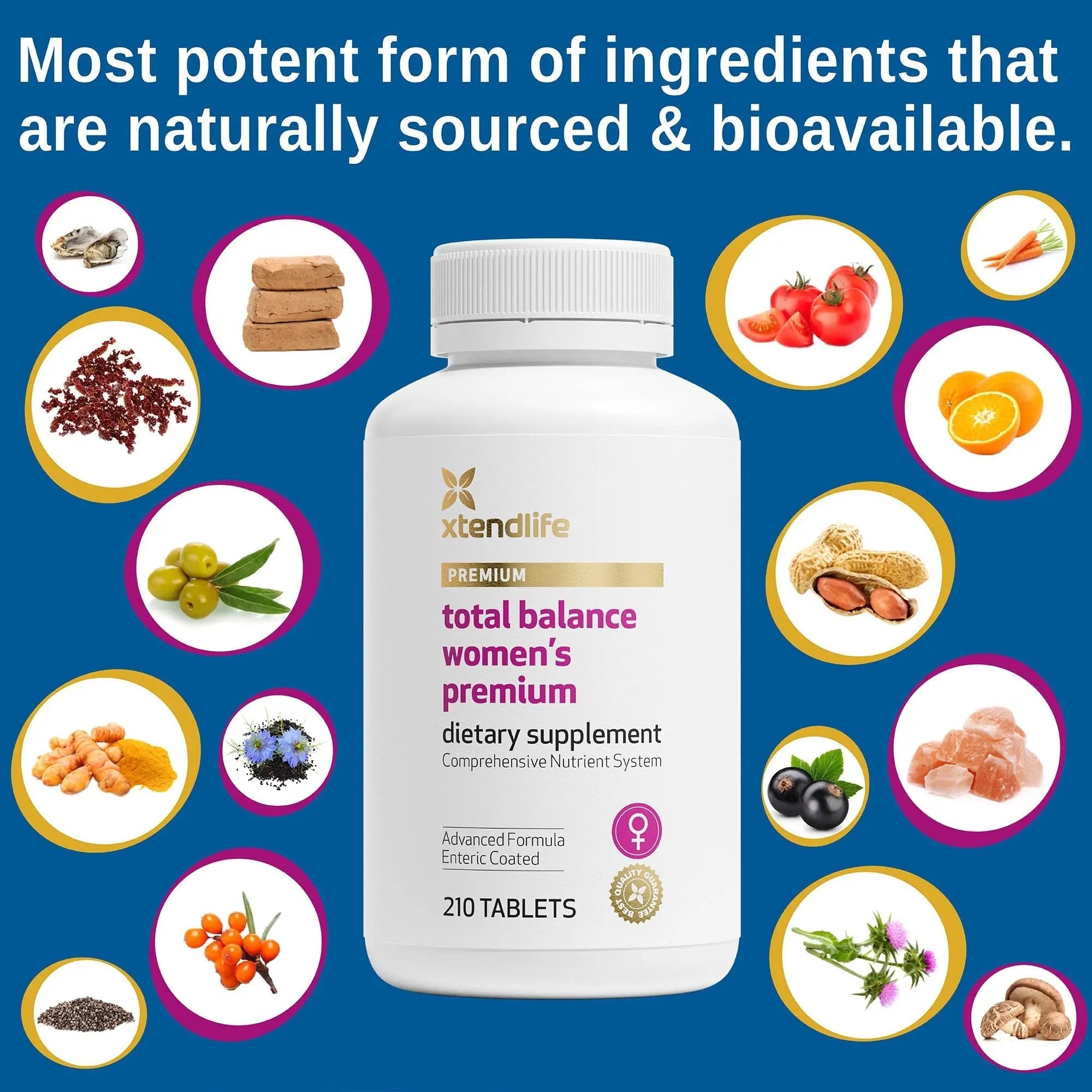 Xtendlife Total Balance Women's Premium Extra Strength Daily Multivitamin & Mineral - 90+ Nutrients for Complete Immune XtendlifeAu supplements