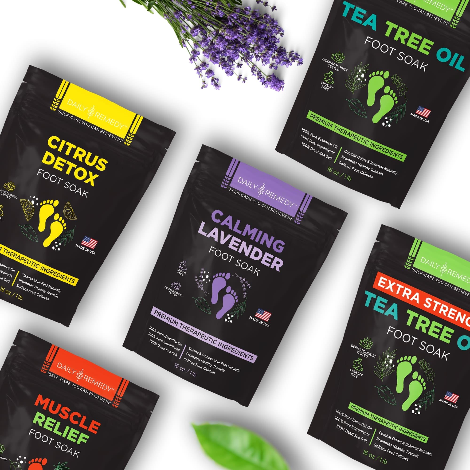 Calming Lavender Foot Soak with Epsom Salt, Made in USA, Foot Soak Soothes Sore Tired DAILY REMEDYUS supplements