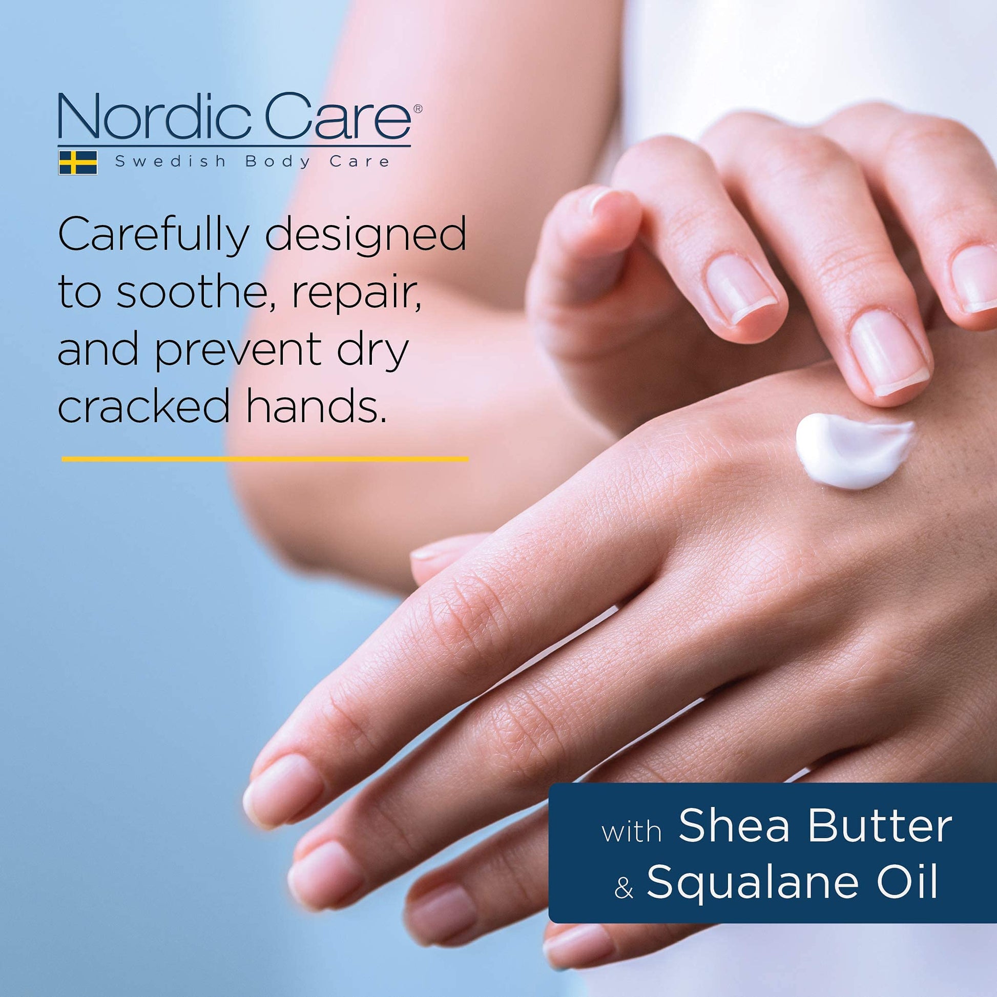 Nordic Care Hand Cream, 6 oz. | Shea Butter Hand Lotion for Dry Hands and Cracked Skin | Paraben & Lanolin-free | Essential Oils, Vitamin A & E, Squalane & Lavender Nordic CareAu supplements