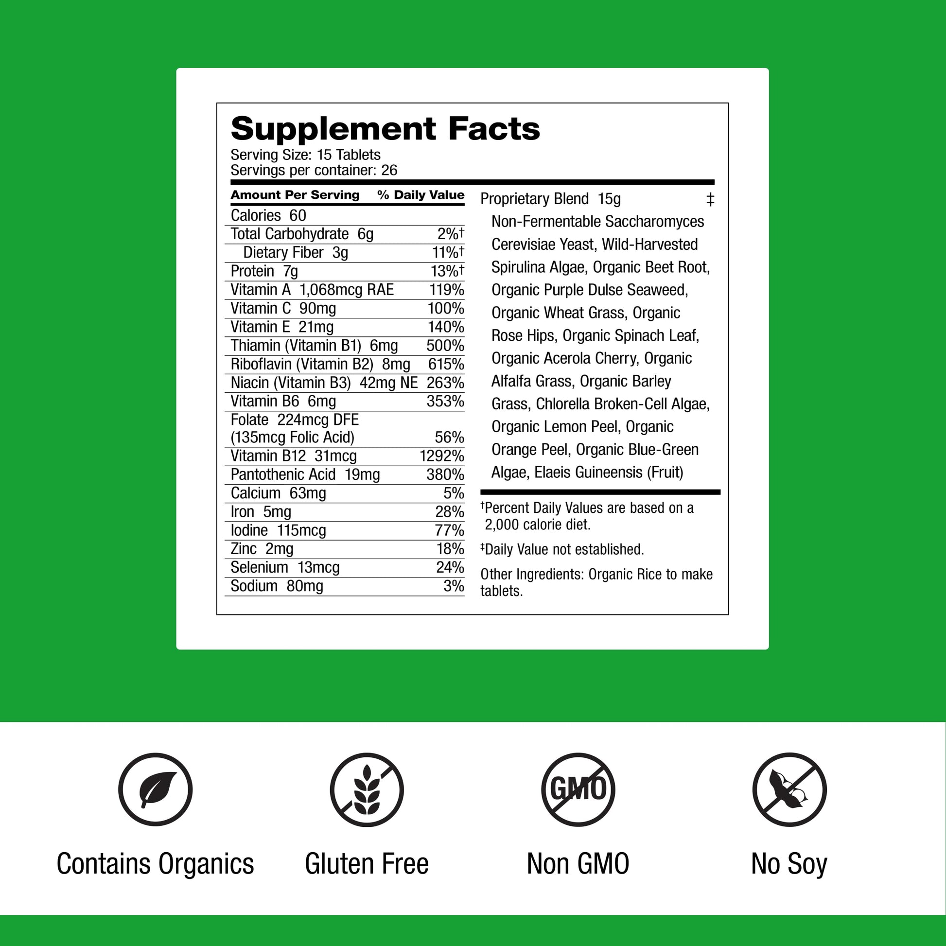 Dr. Schulze's SuperFood Plus - Everyday Superfood Supplement to Support Overall Wellness - Clean, Quality Nutrition - Supports Metabolism & Daily Energy - Gluten-Free & Dairy-Free - 390 Tablets Dr. Schulze'sAu supplements