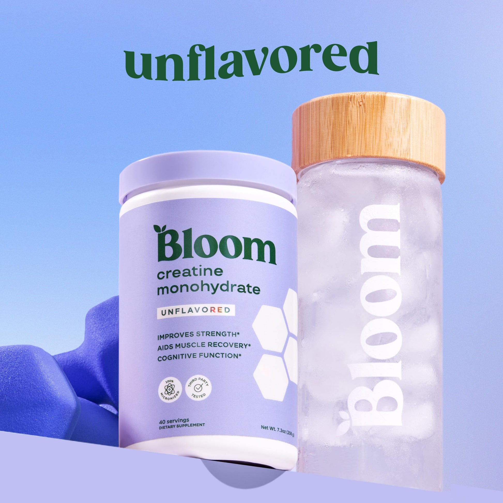 Bloom Nutrition Creatine Monohydrate Powder, 5g Micronized Creatine per Serving, Supports Muscle Recovery, Strength, Endurance, Pre or Post Workout, Gluten Free, Non GMO, Unflavored, 40 SVG, 7.3 oz Bloom NutritionAu supplements