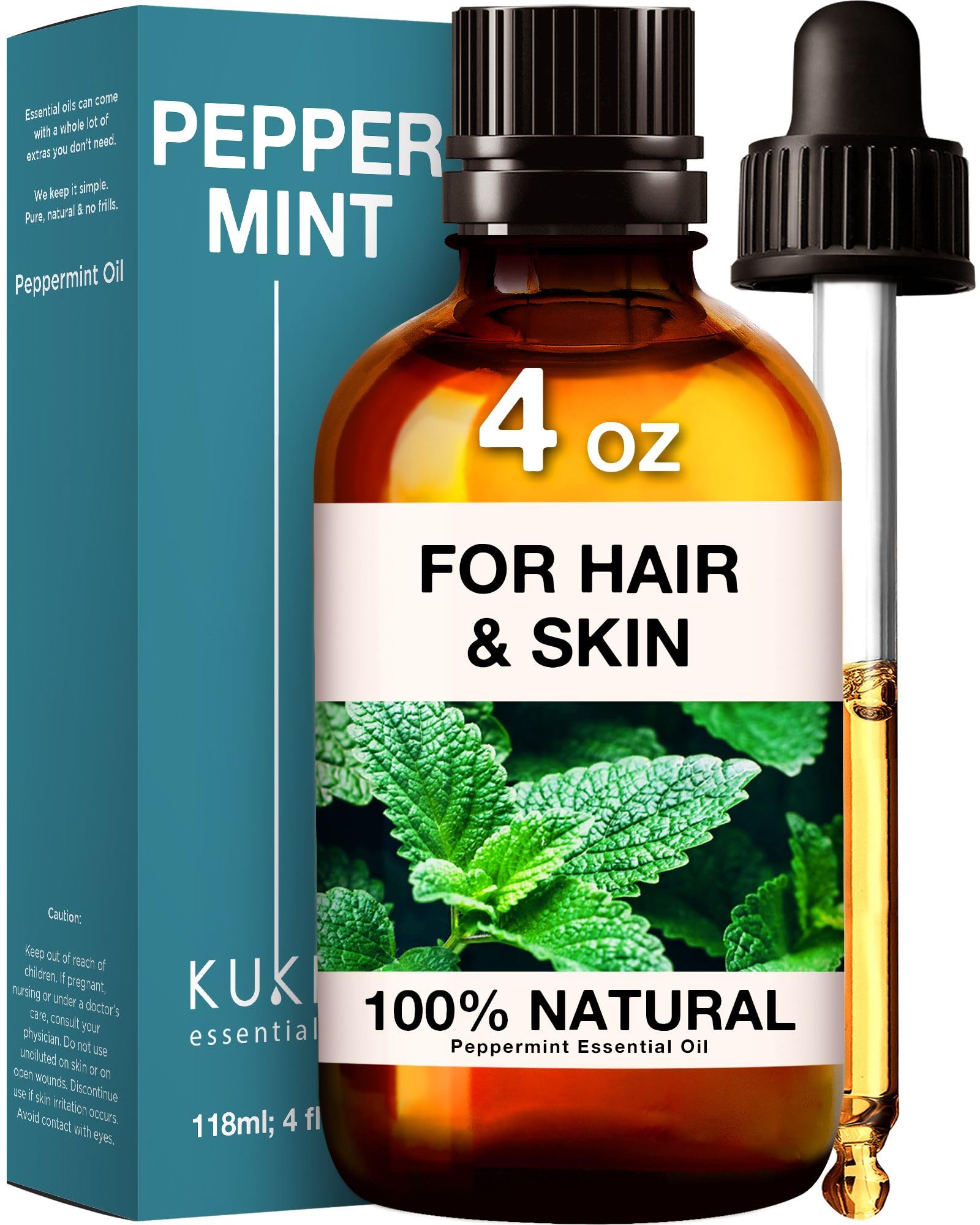 Kukka Peppermint Oil for Hair - Natural Mint Essential Oils - Premium Grade Natural Peppermint Essential Oil KUKKA essential oilsAu supplements