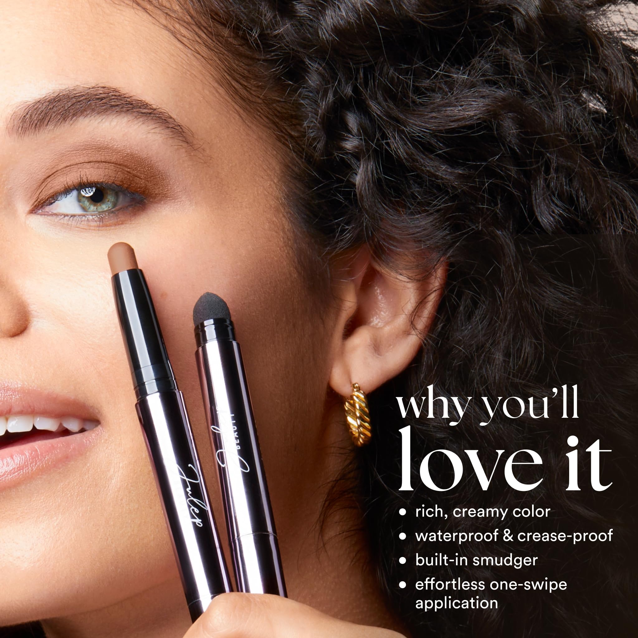 Julep Eyeshadow 101 Cream-to-Powder Waterproof Shadow Stick – Sand Shimmer – Long-Lasting, Crease-Proof, Champagne Toned Shimmer Cream Eyeshadow with Built-in Smudger JulepAu supplements