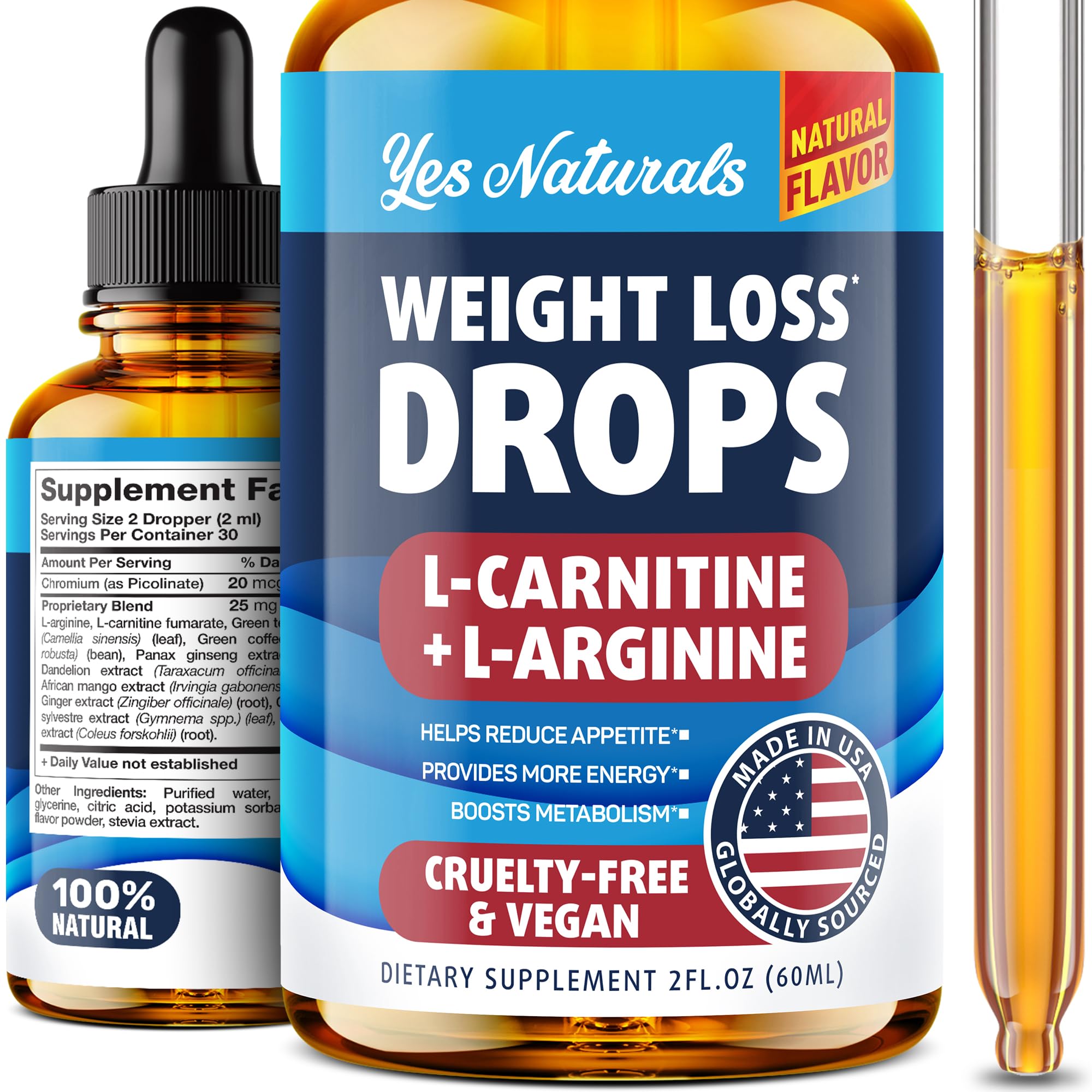 YES NATURALS! Weight Loss Drops - Natural Metabolism Booster & Appetite YES NATURALS!US supplements