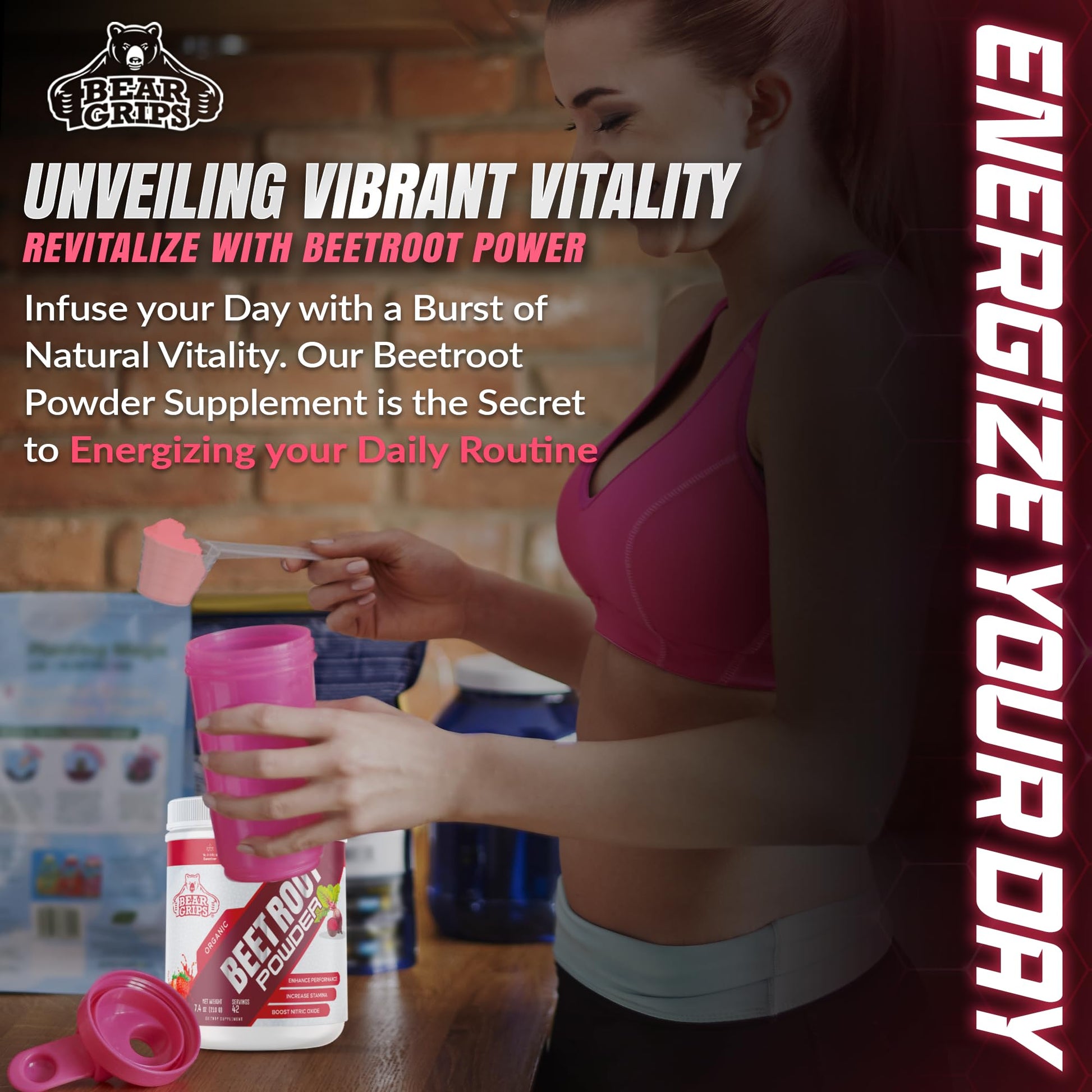 Organic Beet Root Powder - Nitric Oxide Supplement Super Food Beets Supplements Bear GripsAu supplements