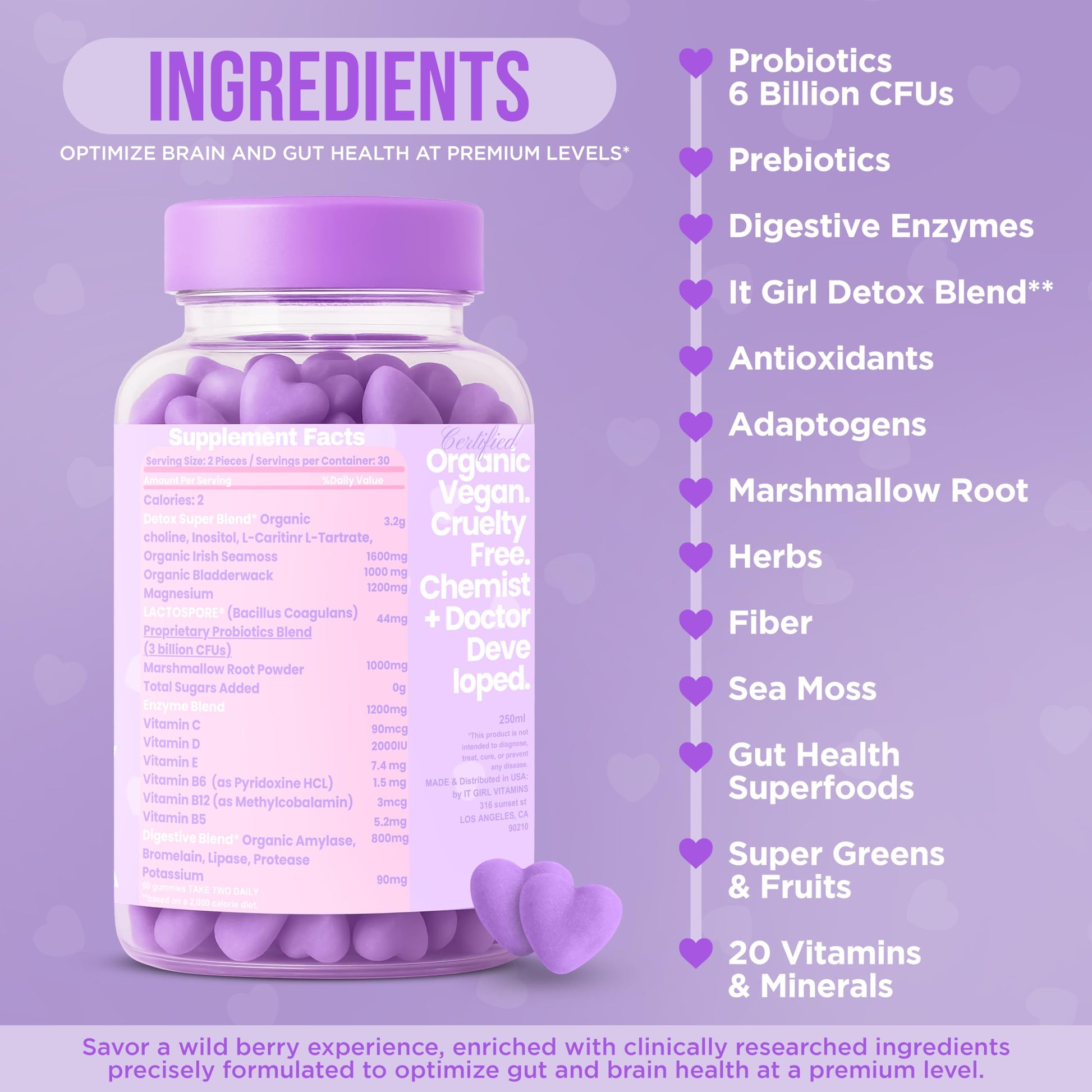 Gut Health Cleanse Detox Gummies for Women & Teens – Probiotics, Prebiotics, Digestive Enzymes & Superfoods Greens Blend – Vegan Daily Digestive Supplement for Bloating Relief, Debloat & Gut Wellness It Girl VitaminsAu supplements