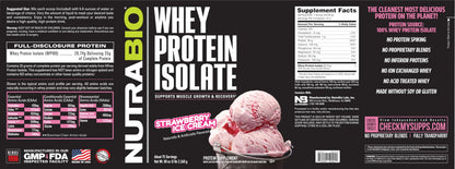 NutraBio Whey Protein Isolate Supplement – 25g of Protein Per Scoop with Complete NutraBioUS supplements