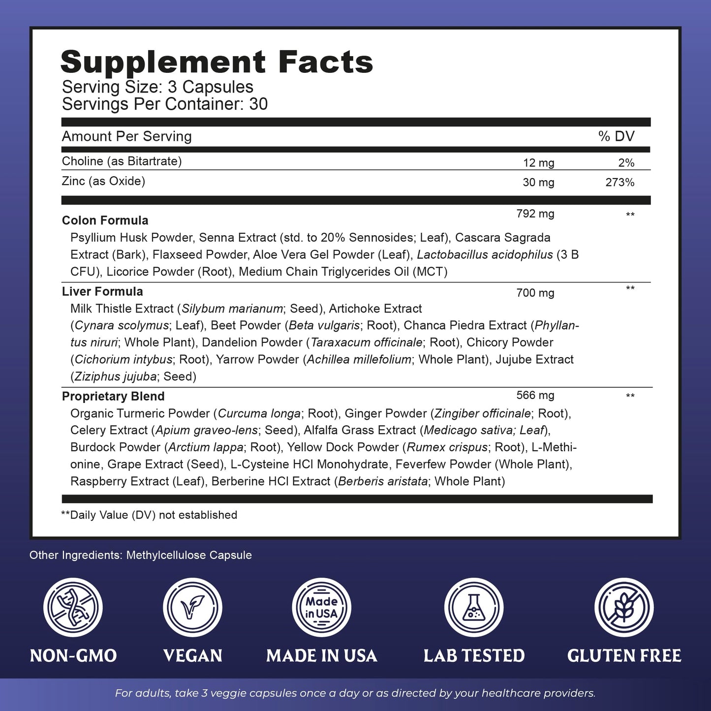 Liver Cleanse Detox & Repair with Colon Cleanse - Milk Thistle, Dandelion Root, Psyllium Husk Fiber NutrebUS supplements