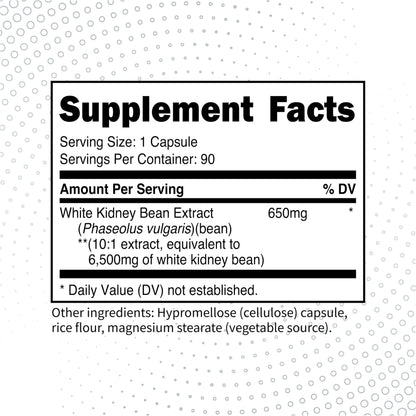 Type Zero Clean White Kidney Bean Capsules (6,500 MG Equivalent Per Serving, 90 Count) - Non-GMO, Gluten Free Type ZeroUS supplements