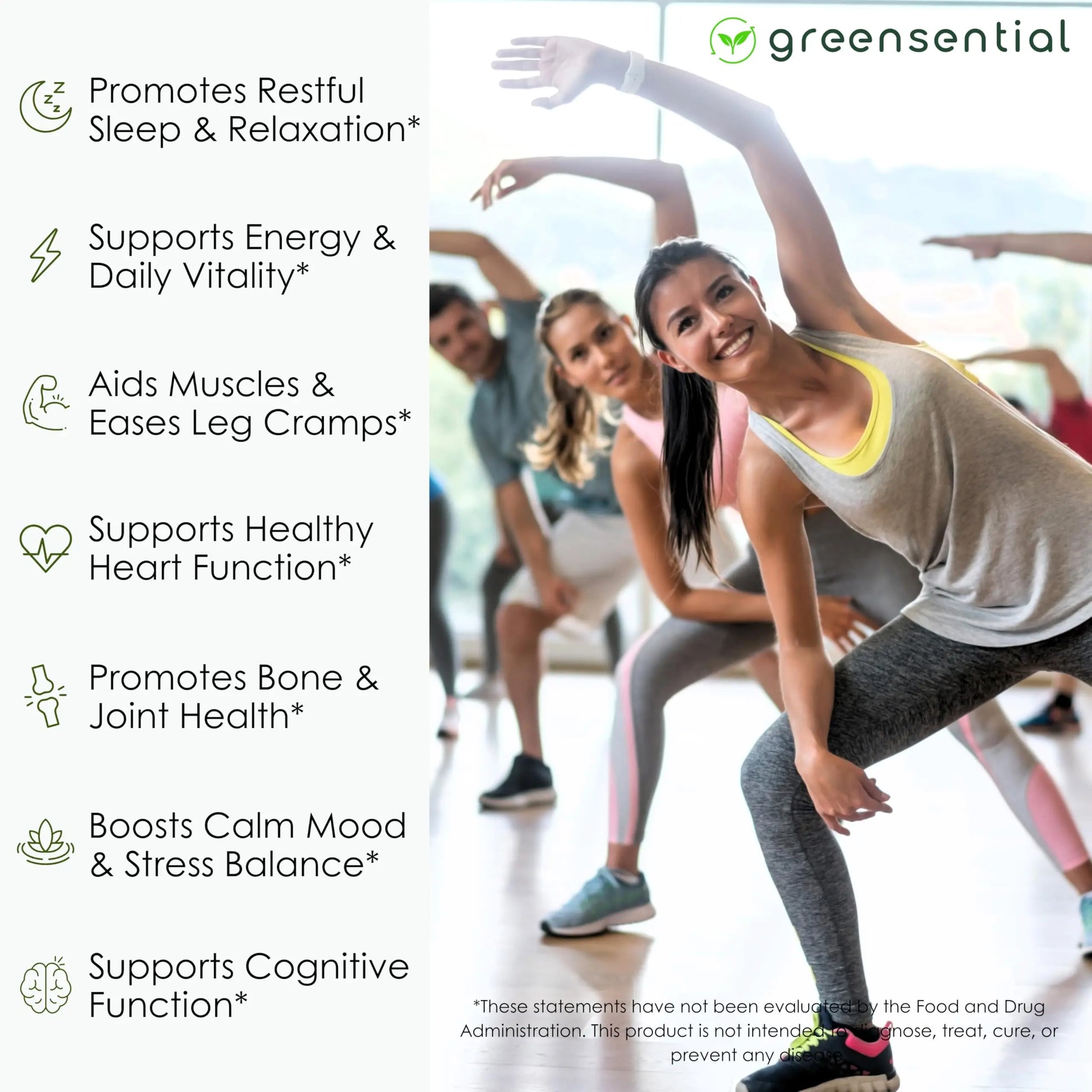 Greensential 5-in-1 Magnesium Complex 500mg | Glycinate, Malate, Citrate, Oxide & Aquamin® | for Sleep, Muscle & Heart Support | High Absorption, Vegan, 120 Capsules Greensentialnz supplements