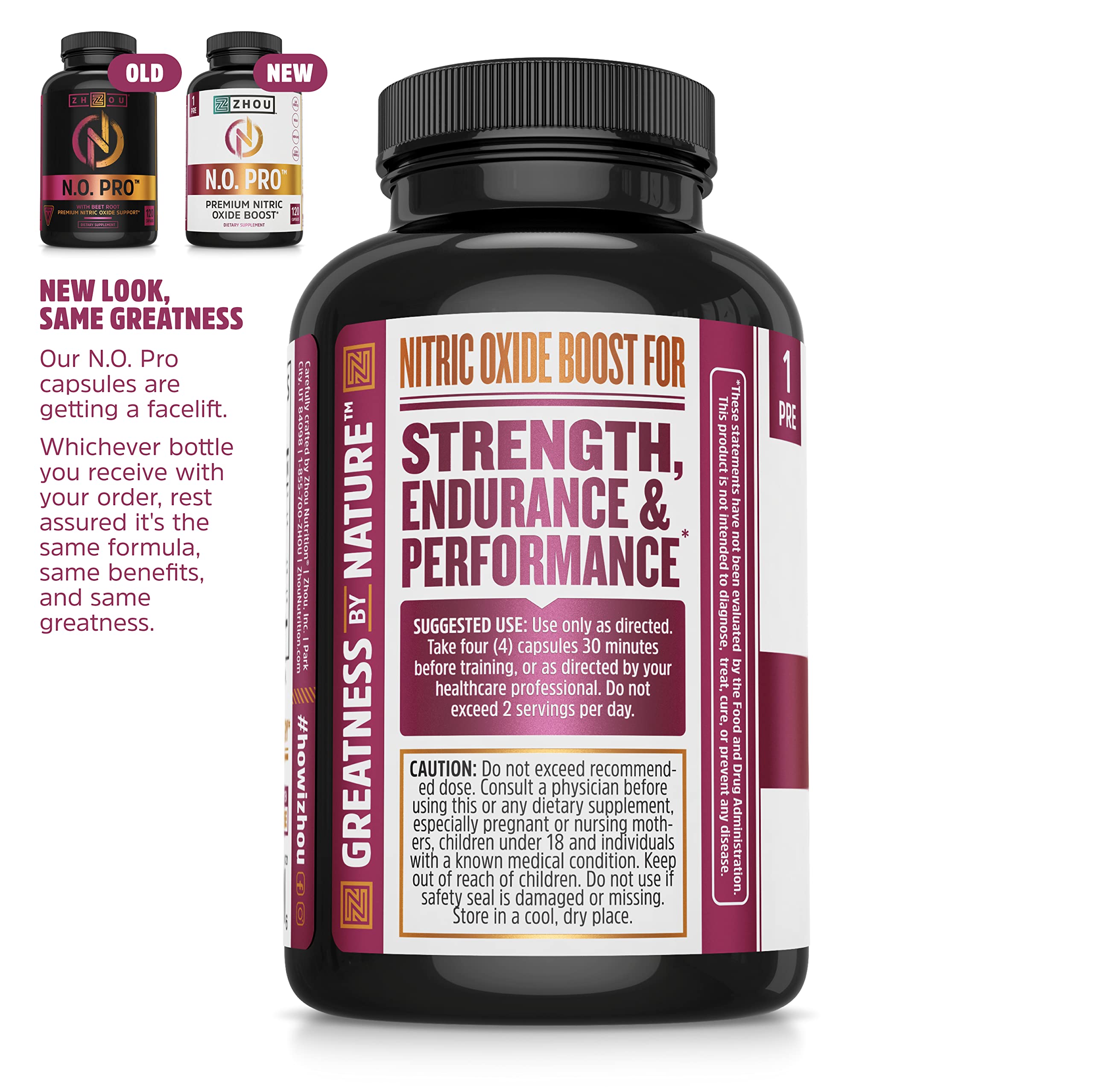 Zhou Nitric Oxide with L Arginine, Citrulline Malate, AAKG and Beet Root | Powerful N.O. Zhou NutritionAu supplements