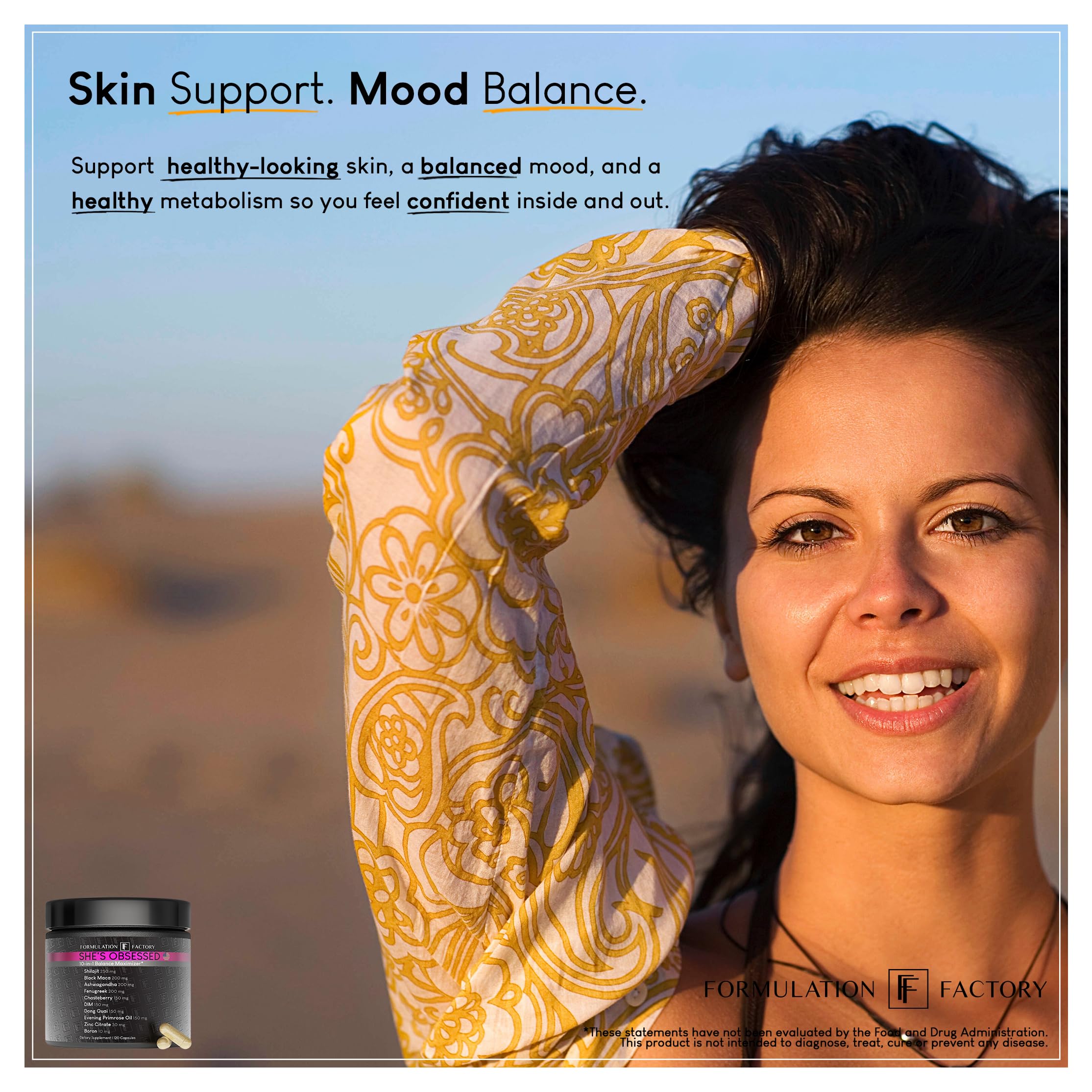 Formulation Factory She's Obsessed: 10-in-1 Hormone Balance Maximizer with Shilajit, Maca, Ashwagandha, DIM, Dong Quai, Zinc & More for Vitality & Balance – 120 Capsules 2 Months Formulation FactoryAu supplements