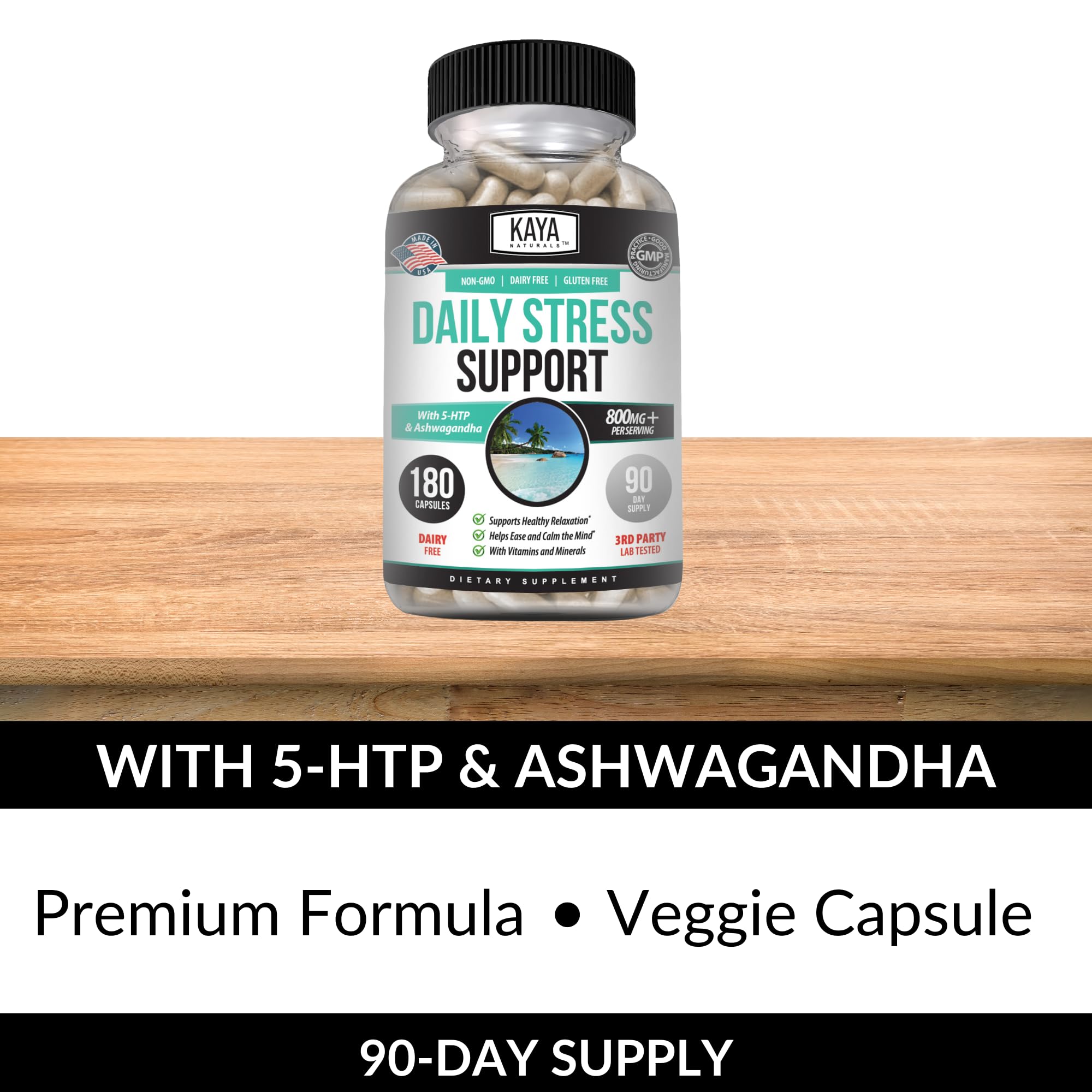 Kaya Naturals - Natural Herbal Support Vitamin Supplement are Designed to Help You find Balance and Relaxation in Your Daily Routine - Vitamin Supplement - 180 Capsules Kaya NaturalsAu supplements