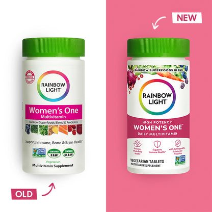 Rainbow Light Womens One High-Potency Daily Multivitamin, Womens Multivitamin Rainbow LightUS supplements
