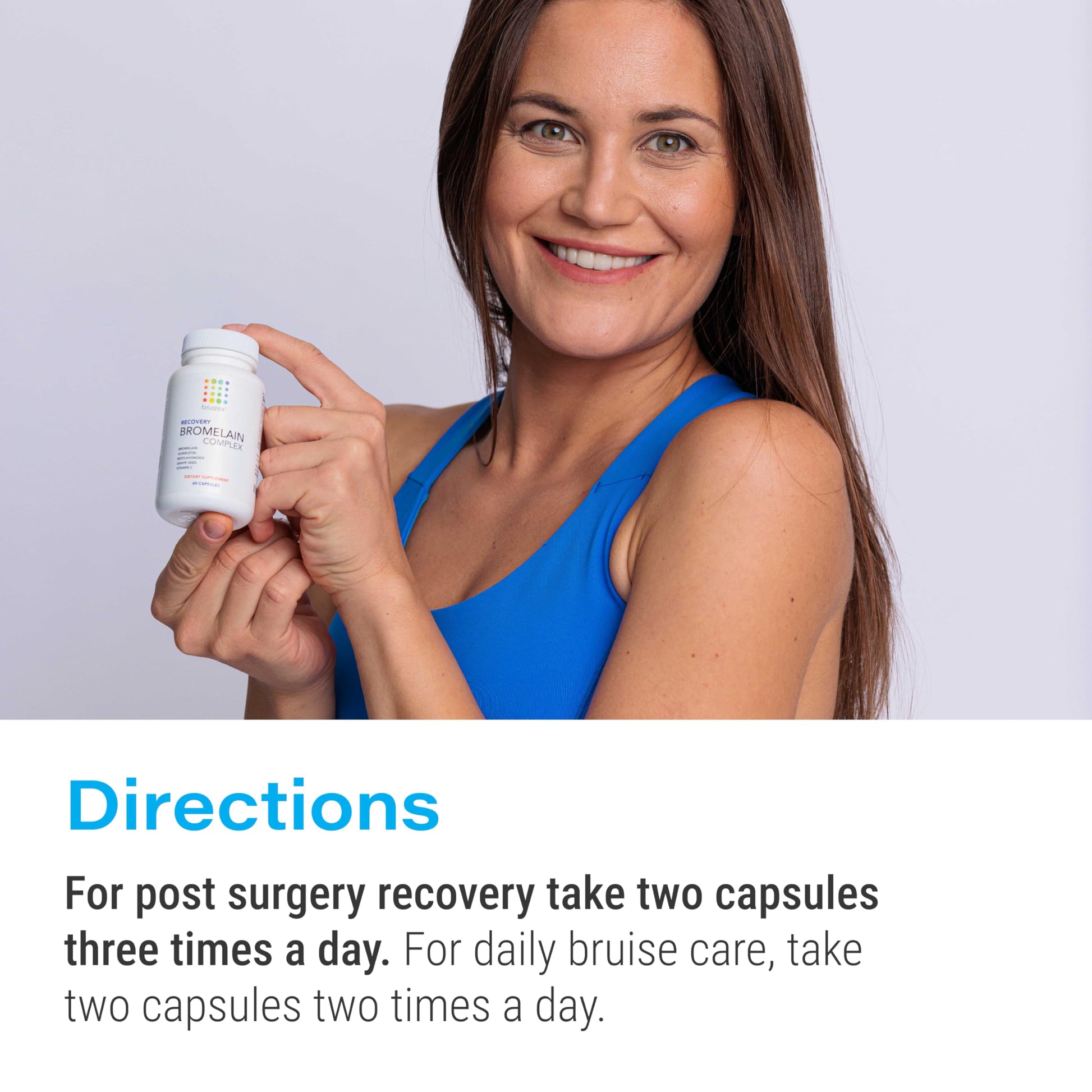 Bruizex Bromelain & Quercetin Recovery Complex - Post Surgery Recovery Bruising, Swelling Relief, Lymphatic Drainage - Post 360 lipo, BBL, Liposuction, Tummy Tuck - Non GMO - 60 Capsules BruizexAu supplements