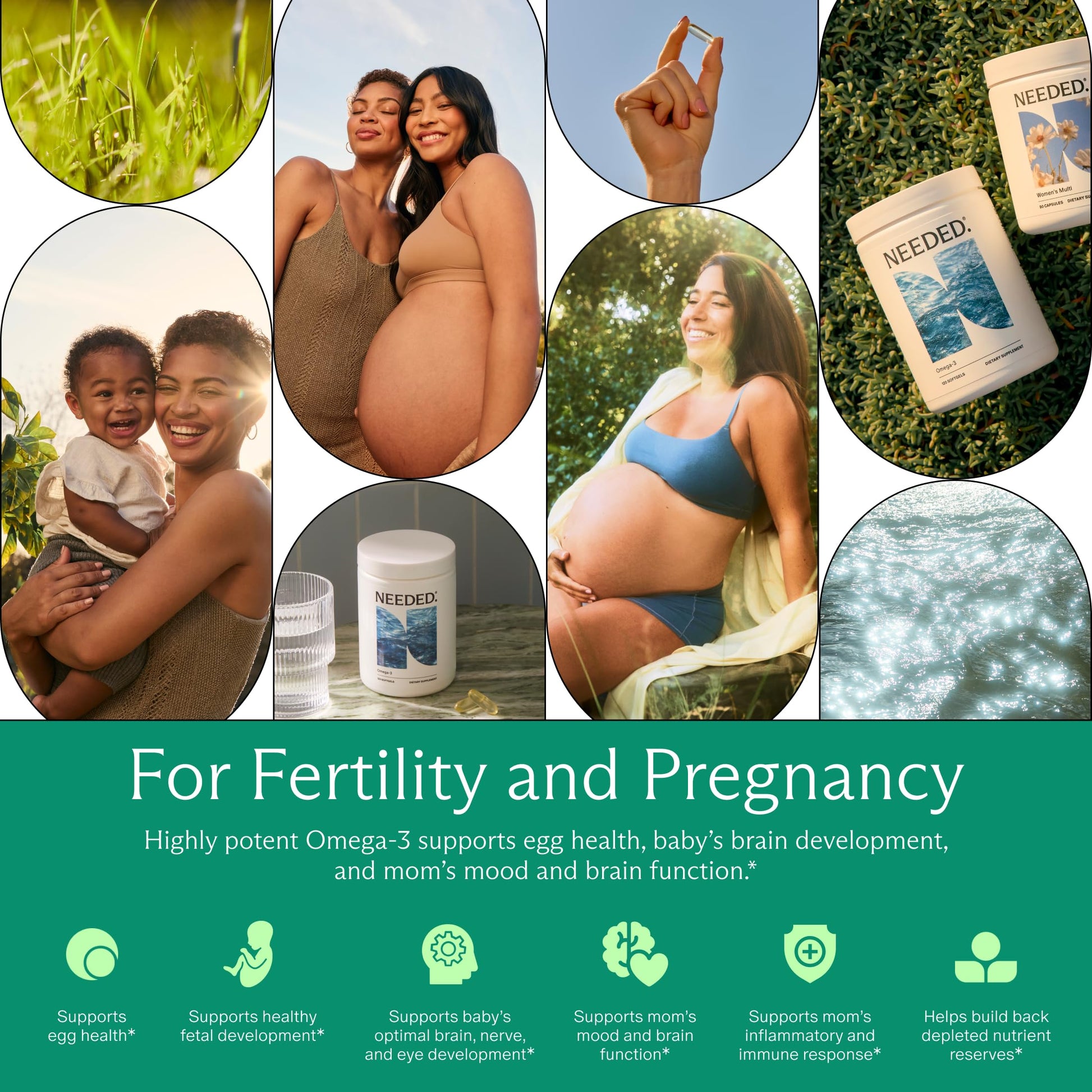 Needed. Prenatal Omega-3 - High Potency Dose of Sustainably Sourced Fish Oil, 1000mg DHA, 1000mg EPA, Encased in a Gelatin-Free, Plant-Based Softgel Shell Needed.Au supplements