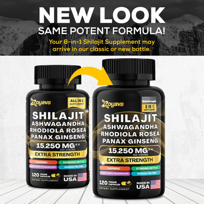 Zoyava Shilajit 9000MG Radiant Health Blend Ashwagandha 2000MG Rhodiola Rosea ZoyavaUS supplements