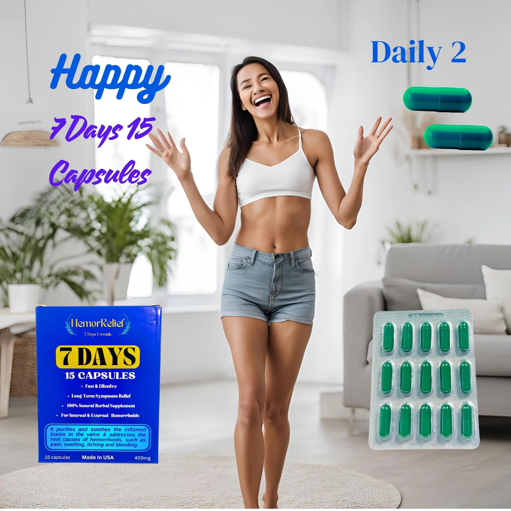 7Days Hemorrhoid Detox Formula, Works to Address The Root Causes of Hemorrhoids Provide Fast & Long-Lasting Relief GenericAu supplements
