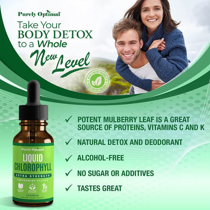 Premium Chlorophyll Liquid Drops - 100% Natural & Gluten Free Liquid Chlorophyll Purely OptimalUS supplements