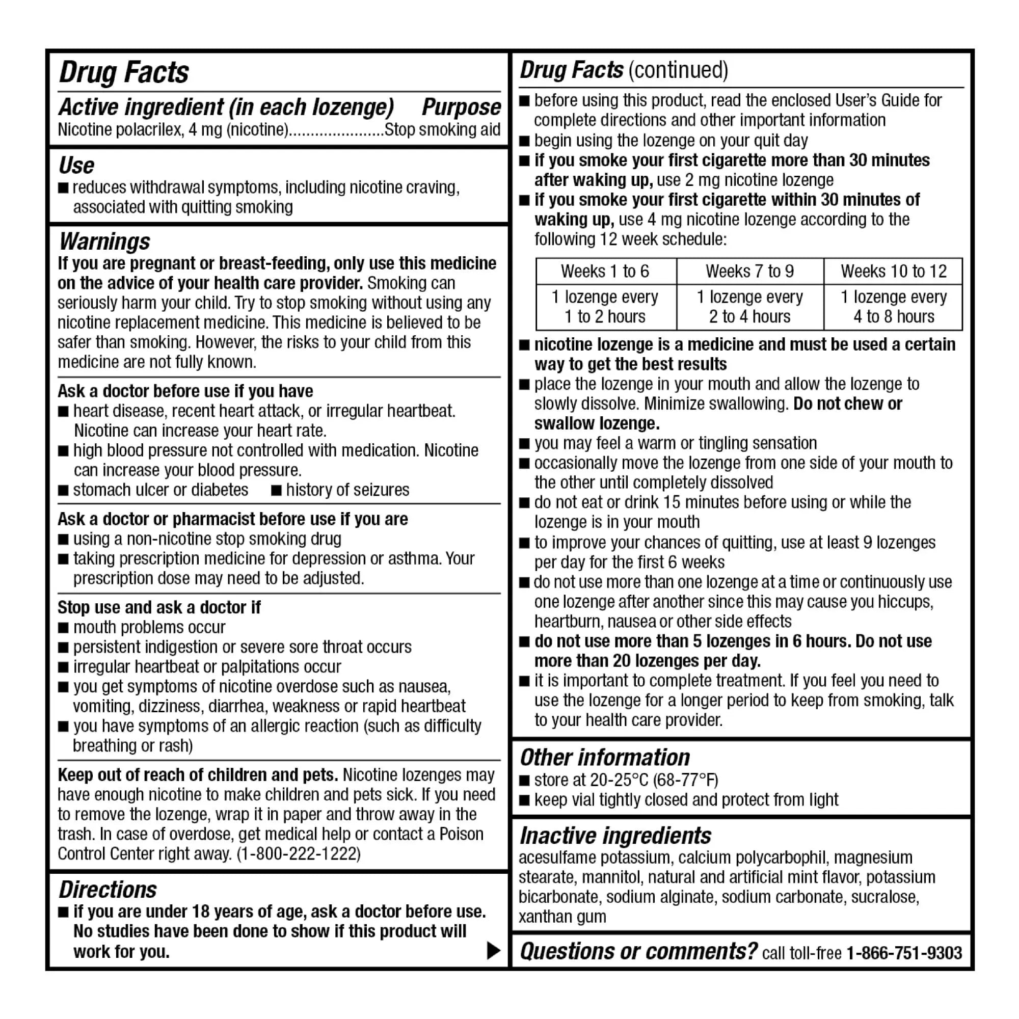 Amazon Basic Care Mini Nicotine Polacrilex Lozenge, 4 mg, Mint Flavor, Stop Smoking Aid, Smoking Cessation, Reduces Nicotine Cravings, 27 Count Amazon Basic Carenz supplements