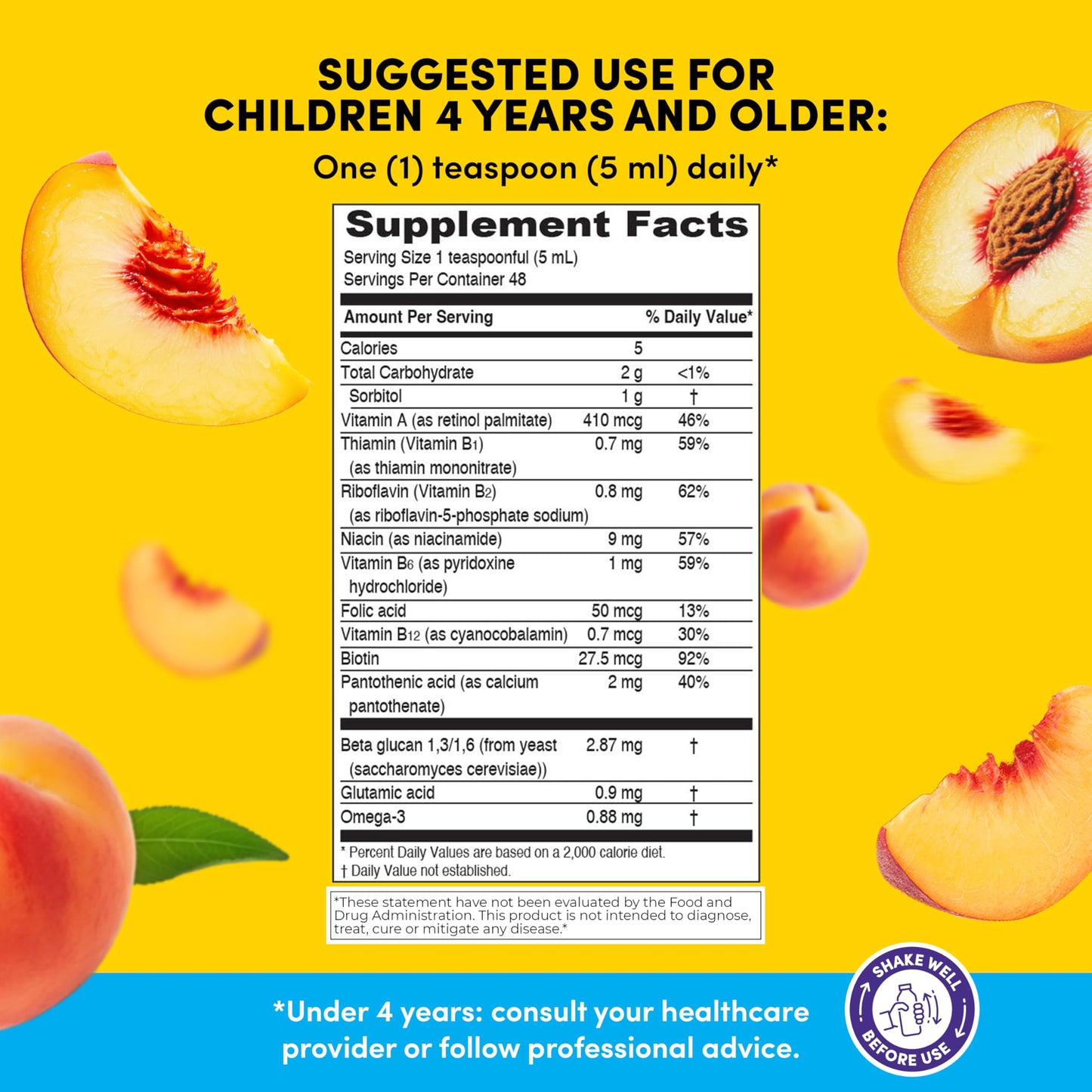 GirafKids Multivitamin Syrup + Super Vitamins Liquid Bundle for Kids Ages 4+ | Omega-3, Beta Glucan, Royal Jelly & Propolis | PHARMADELUS supplements
