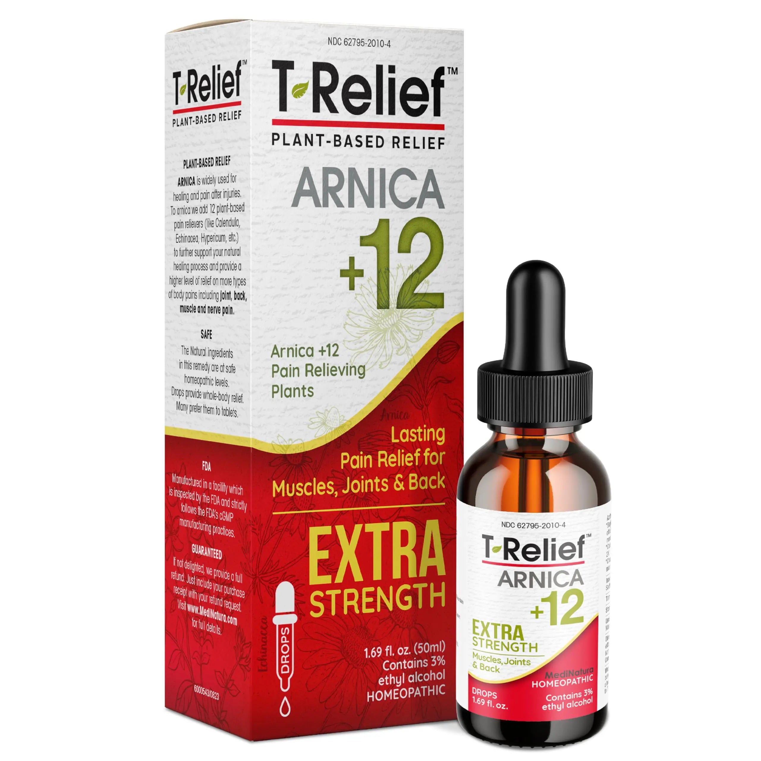 MediNatura T-Relief Extra Strength Oral Drops Arnica +12 Fast-Acting Natural Relieving Actives for Back Neck Joint Muscle Hand & Foot Aches Pains & Soreness - 1.69 oz MediNaturaAu supplements