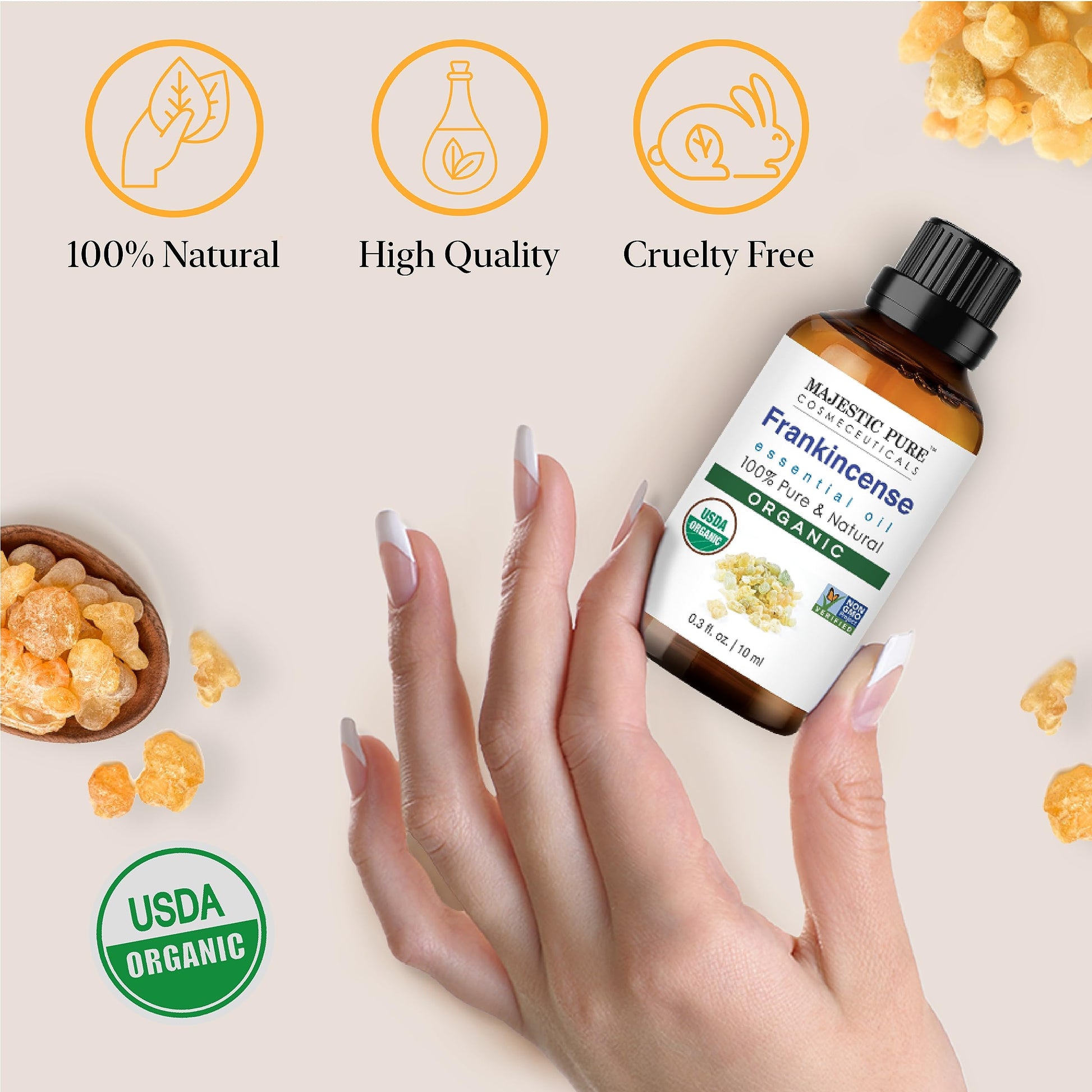 Majestic Pure USDA Organic Frankincense 0.33 fl oz MAJESTIC PUREAu supplements