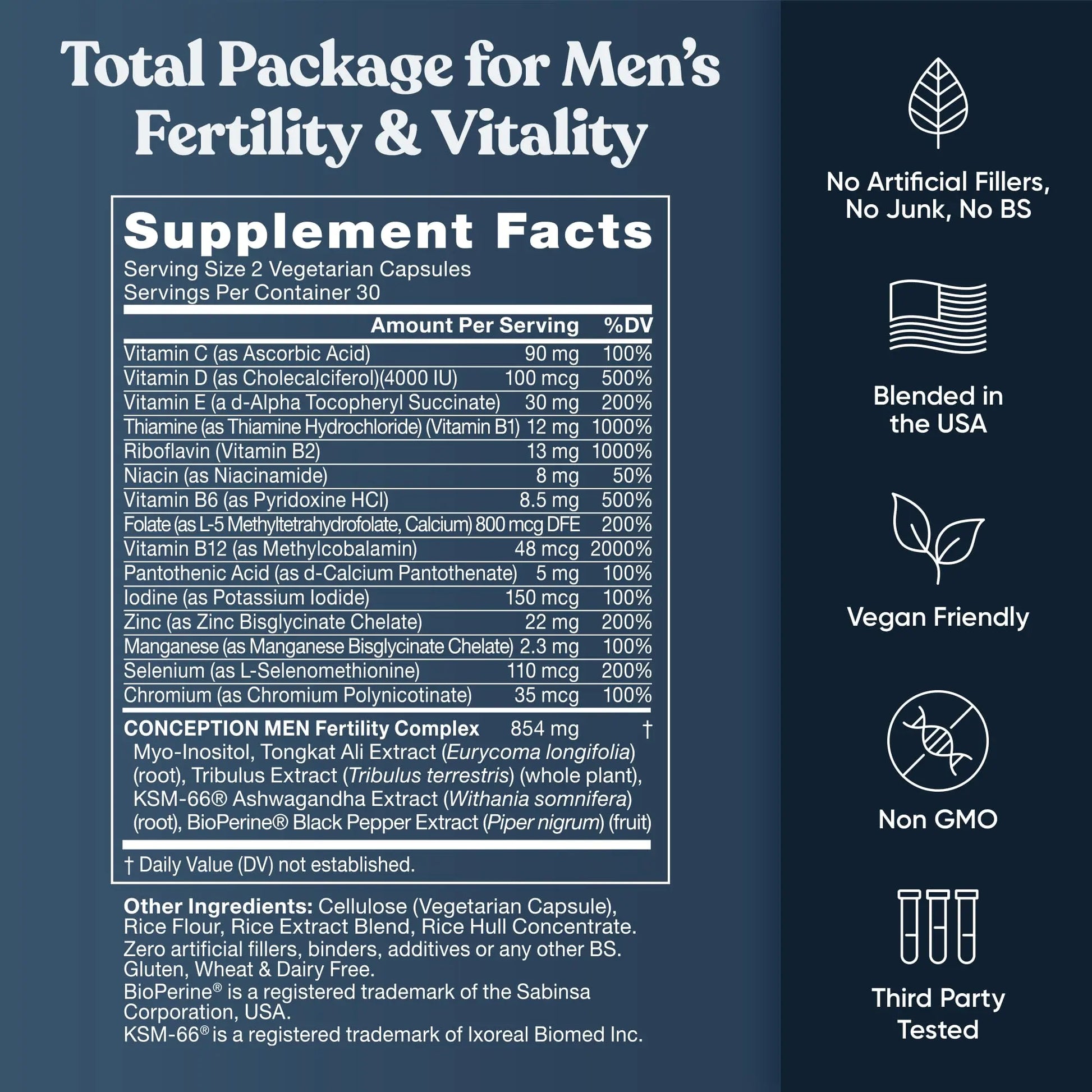 Conception for Him and Vital Liver Bundle - Male Fertility Booster & Prenatal Supplement + 9-in-1 Liver Support Eu Naturalnz supplements
