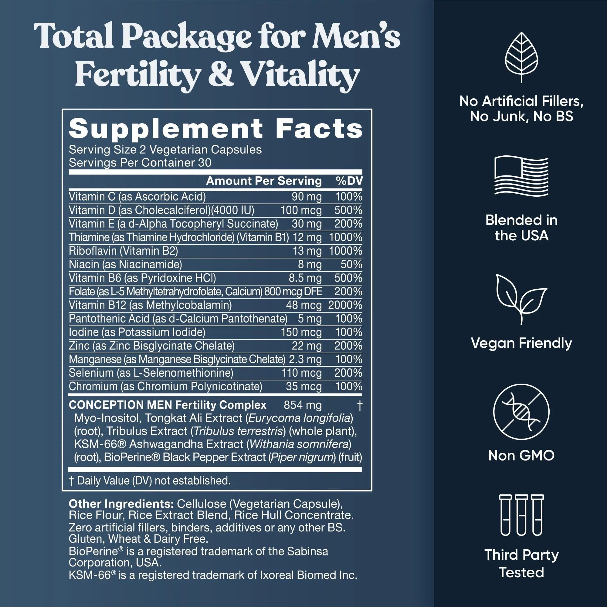 Conception for Him and Vital Liver Bundle - Male Fertility Booster & Prenatal Supplement + 9-in-1 Liver Support Eu Naturalnz supplements