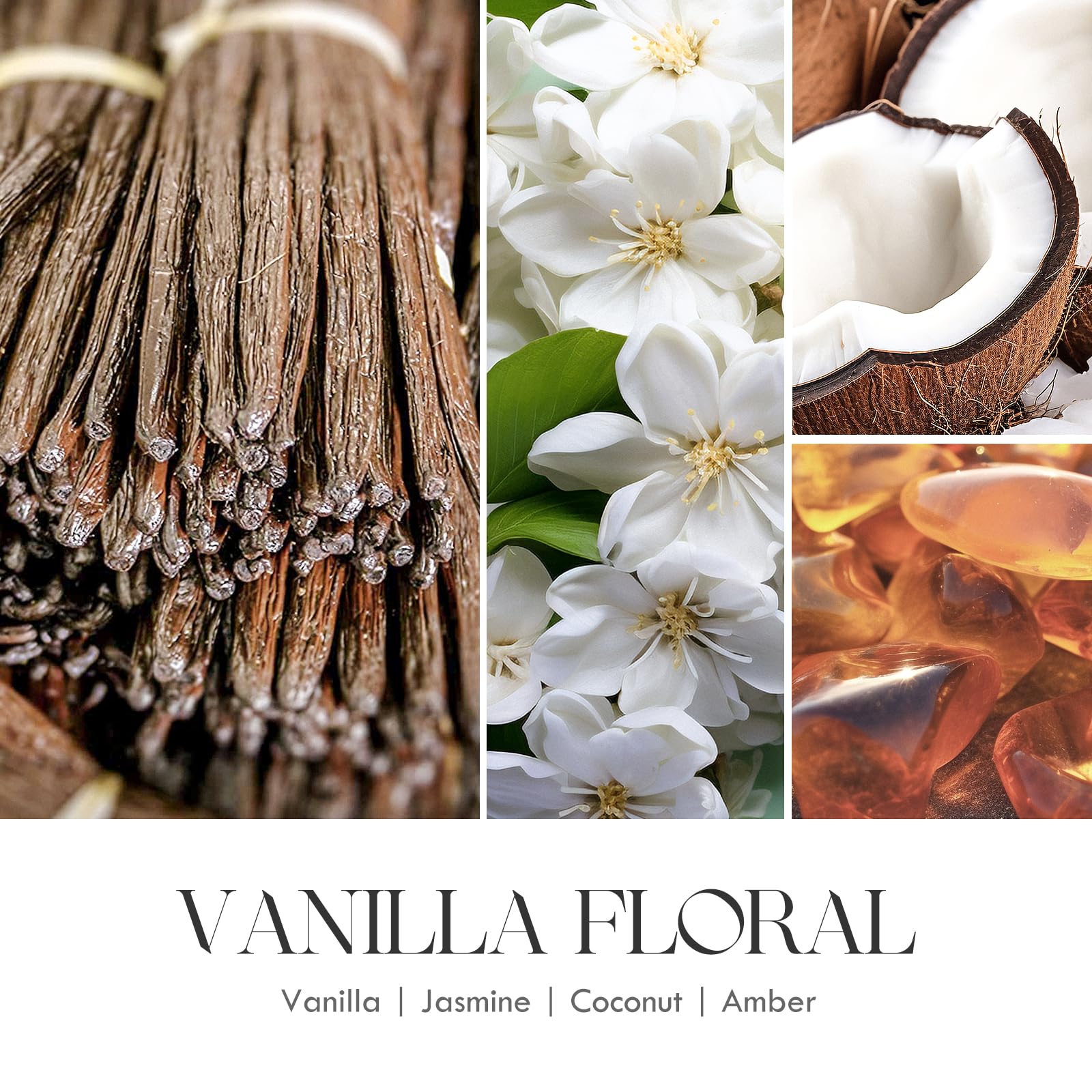 Vanilla Soy Candles Gift for Women - Aromatherapy Candle with Crystals Inside, 10oz Natural Soy Wax Candles AOOVOOAu supplements