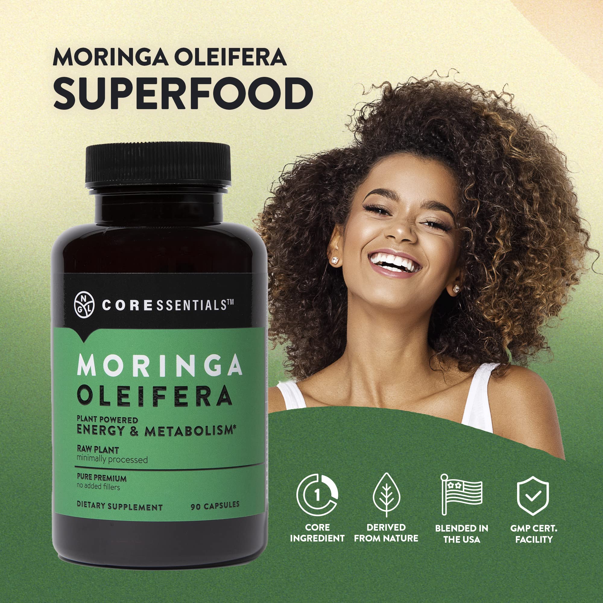 NGL Moringa Capsules 1300mg | Pure Raw Moringa Oleifera Superfood Dietary Supplement | 90 Capsules NGLAu supplements