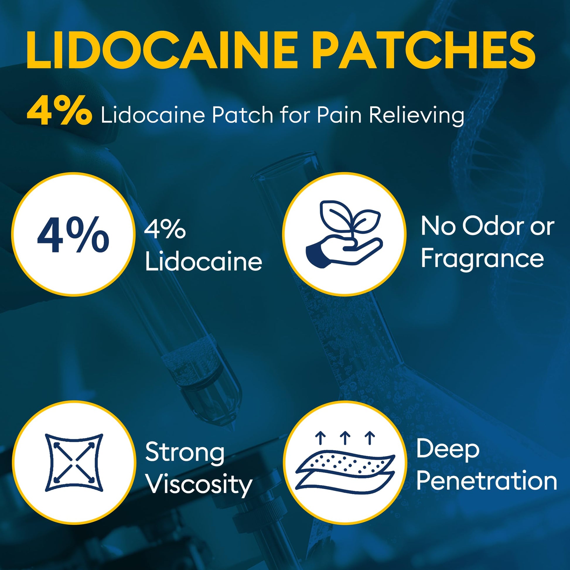 SZLGANG 4% Lidocaine Pain Relief Patches - (Large, 35, Count) Maximum Strength Relief for Back, Neck, Shoulder, Joint & Muscle Pain, 3.9”x 5.5”-03277 SZLGANGAu supplements