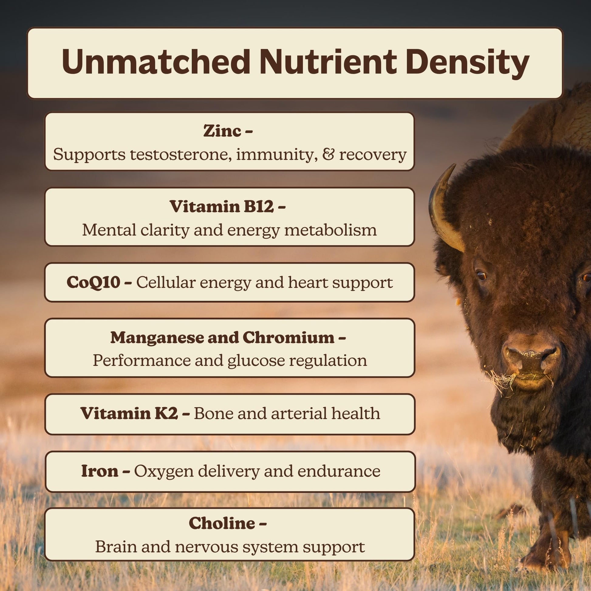 MK Supplements American Beast | Bison Liver & Heart Capsules | ~49x More CoQ10 Than Beef Liver | Regeneratively Raised Bison | 150 Capsules MK SupplementsAu supplements