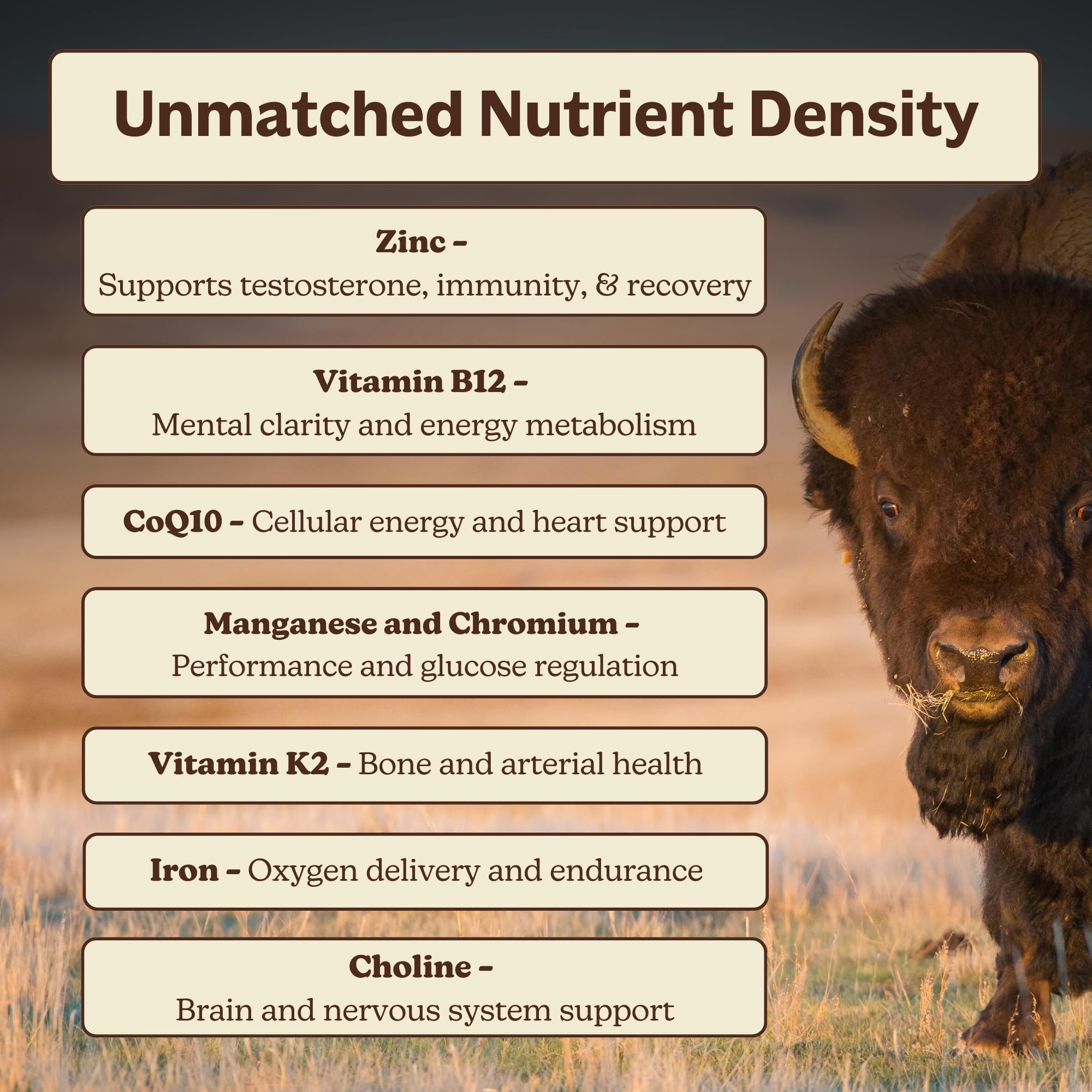 MK Supplements American Beast | Bison Liver & Heart Capsules | ~49x More CoQ10 Than Beef Liver | Regeneratively Raised Bison | 150 Capsules MK SupplementsAu supplements