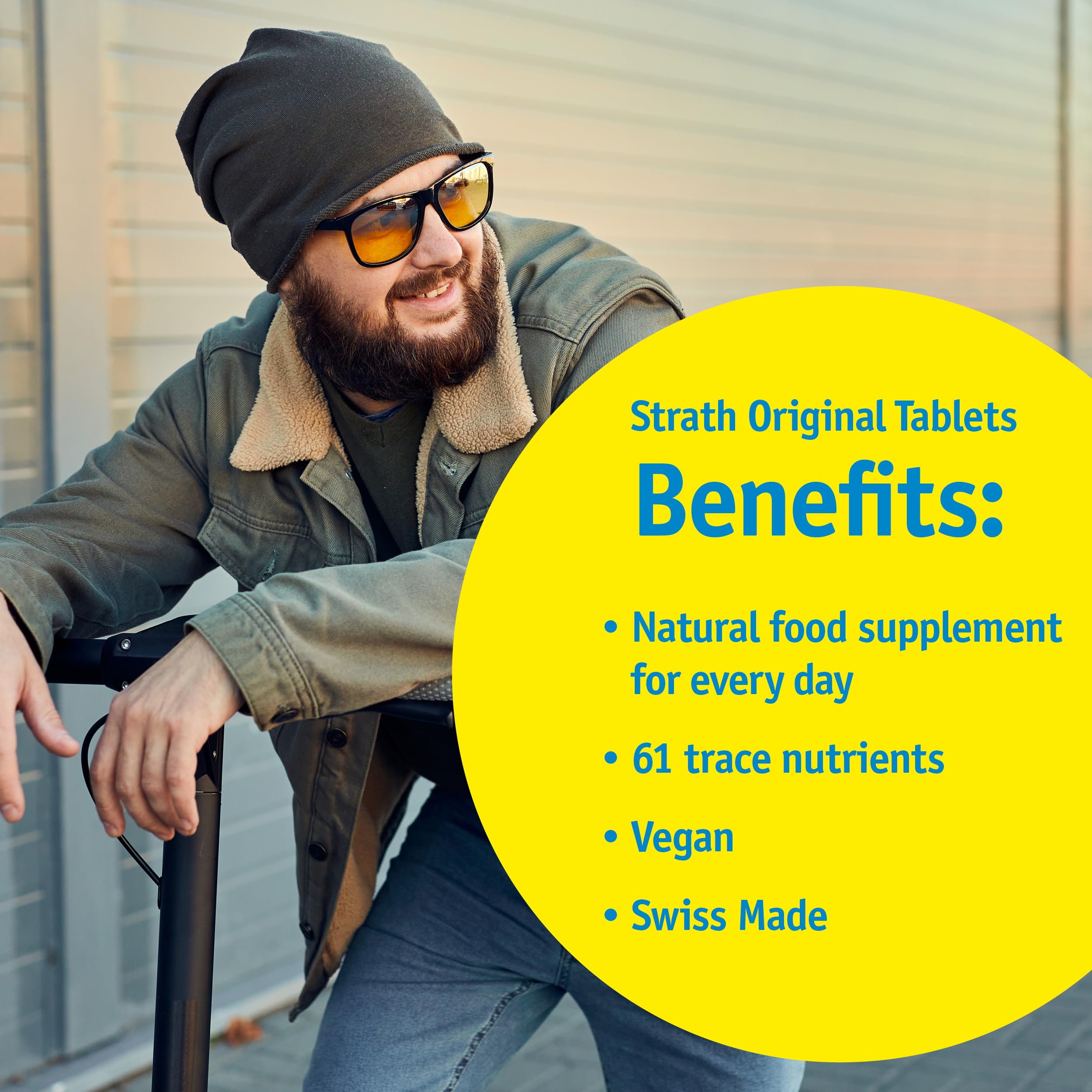 Strath Nutritional Yeast Tablets - Vegetarian, Lactose Free, Artificial Additive Free - Digestive Support, Nutrient Absorption - Unflavored Daily Supplement - Prebiotic and Postbiotic Bio-StrathAu supplements